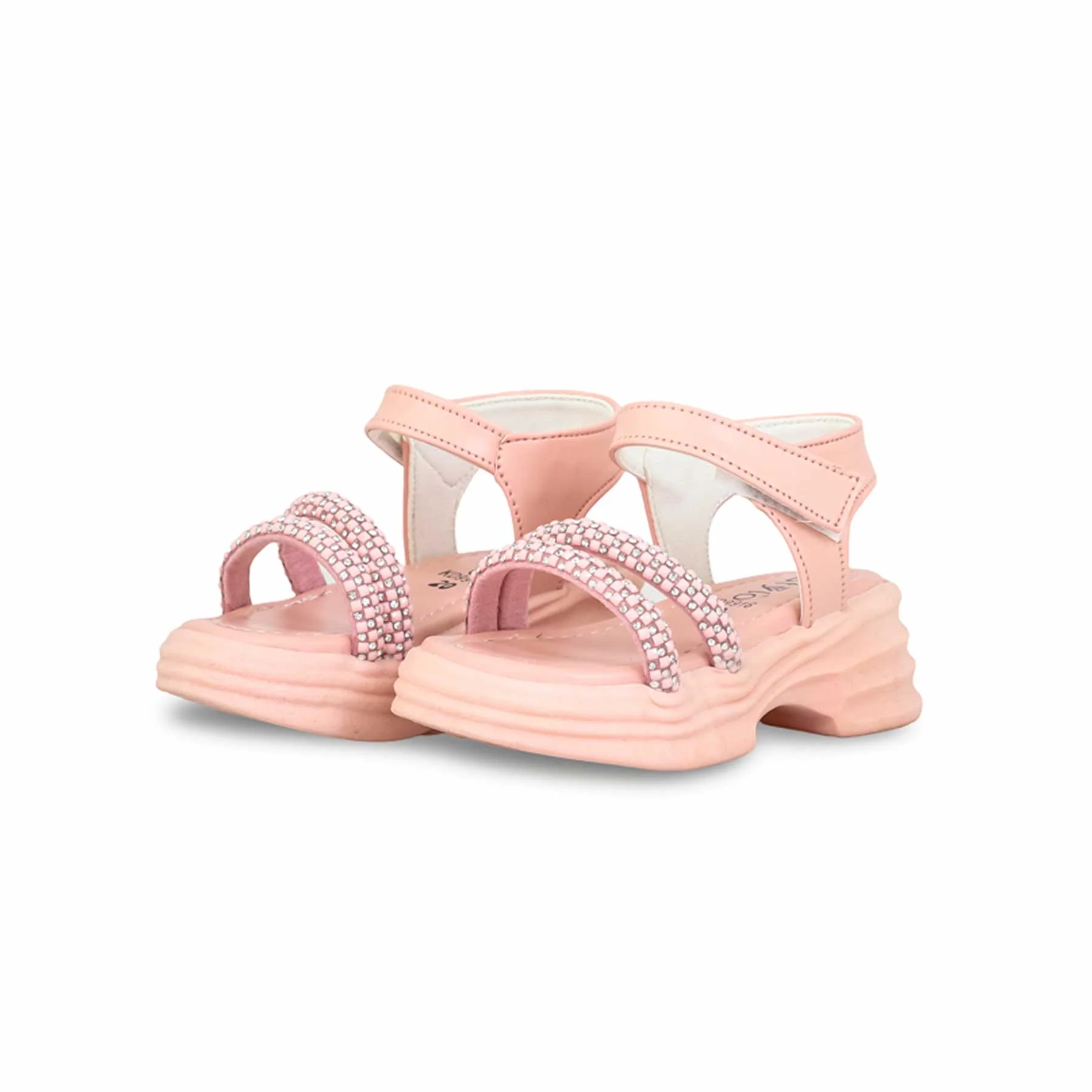 Girls Pink Formal Sandal KD9916 - Image 3