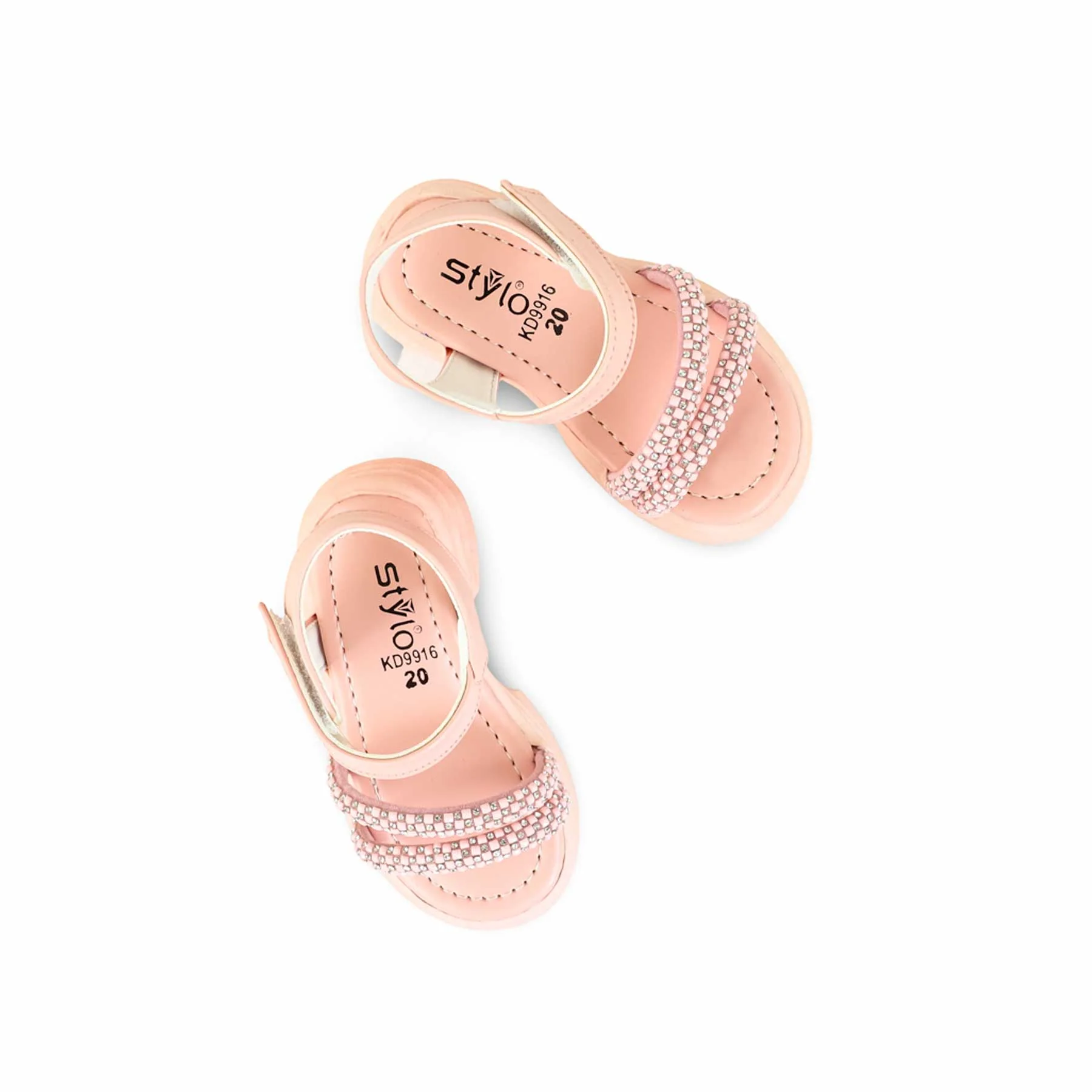Girls Pink Formal Sandal KD9916 - Image 5