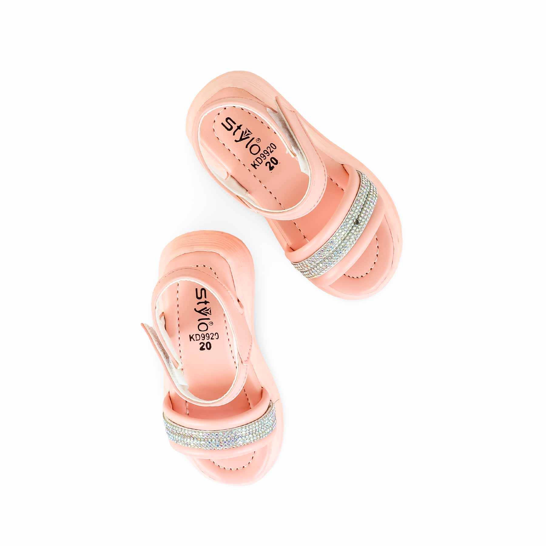 Girls Pink Formal Sandal KD9920 - Image 5