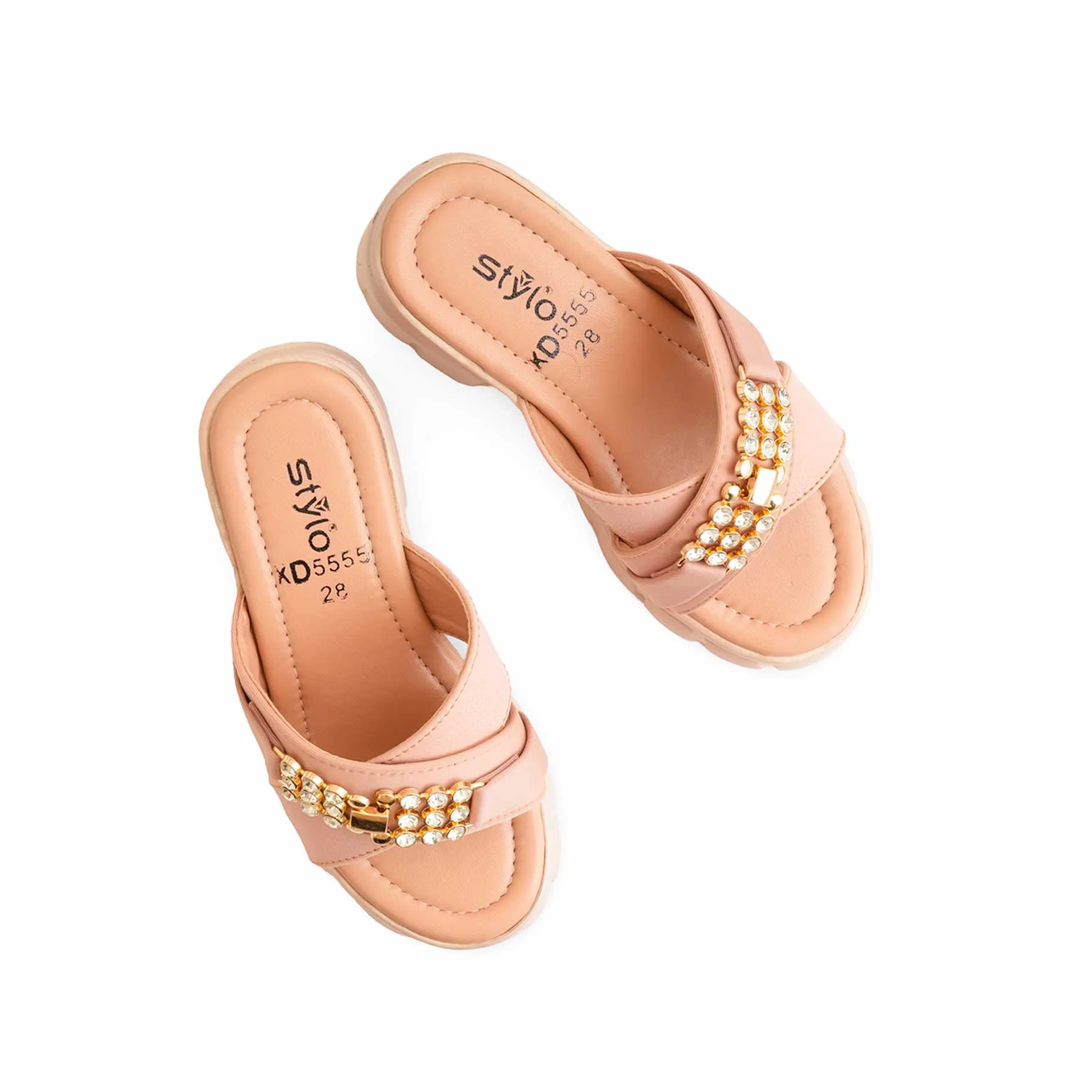 Girls Pink Formal Slipper KD5555 - Image 5