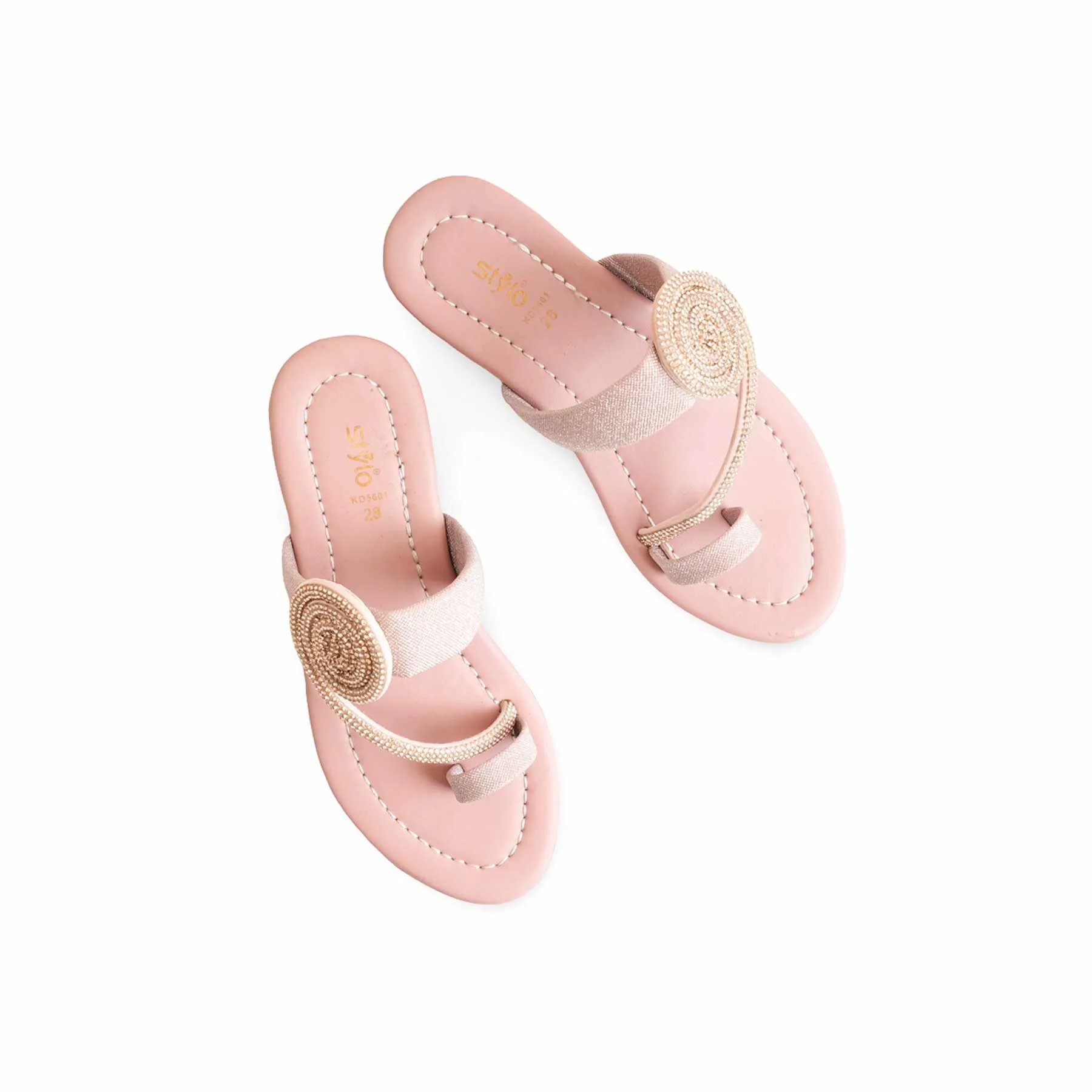 Girls Pink Formal Slipper KD5601 - Image 5