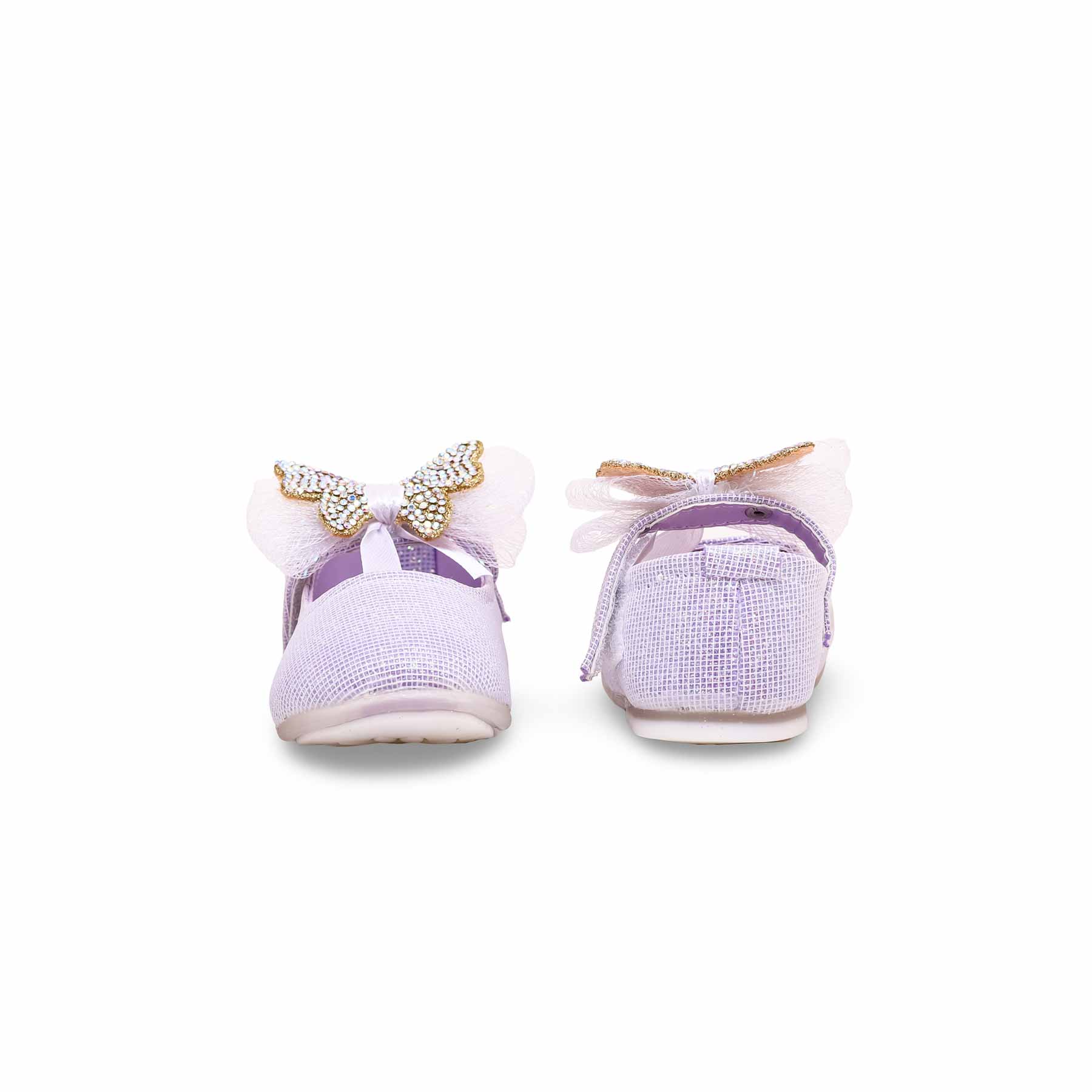 Girls Purple Fancy Pumps KD0895 - Image 4