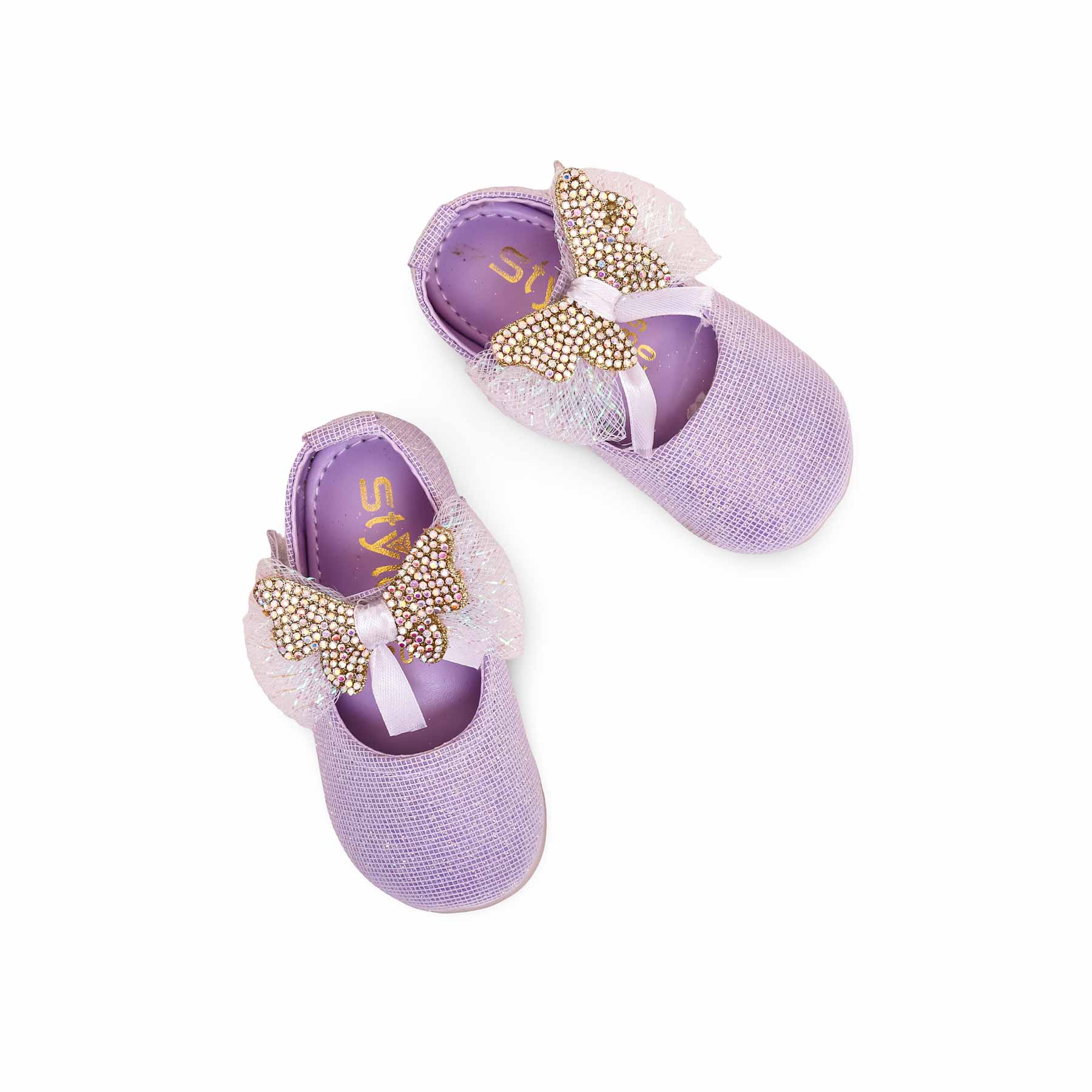 Girls Purple Fancy Pumps KD0895 - Image 5