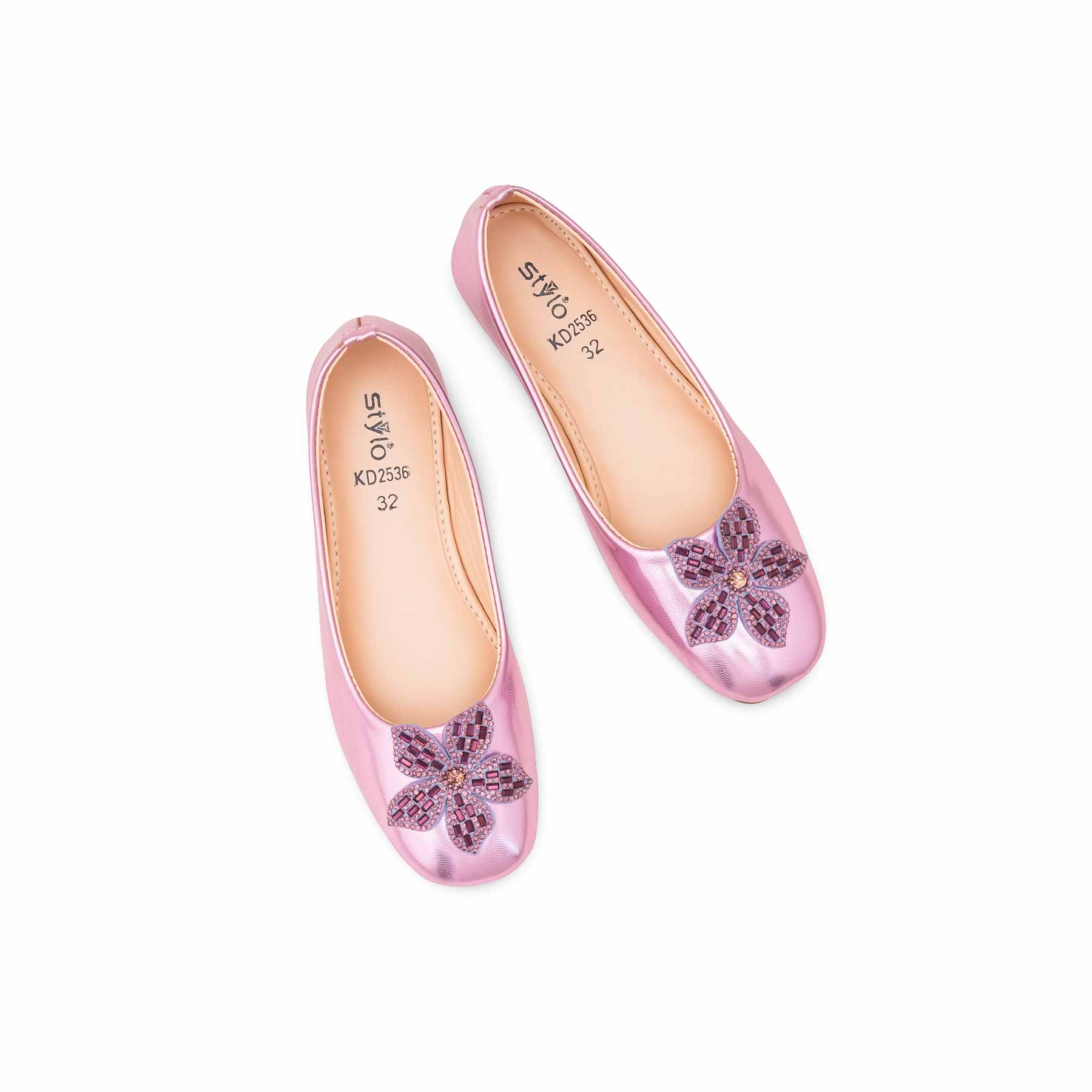 Girls Purple Fancy Pumps KD2536 - Image 5