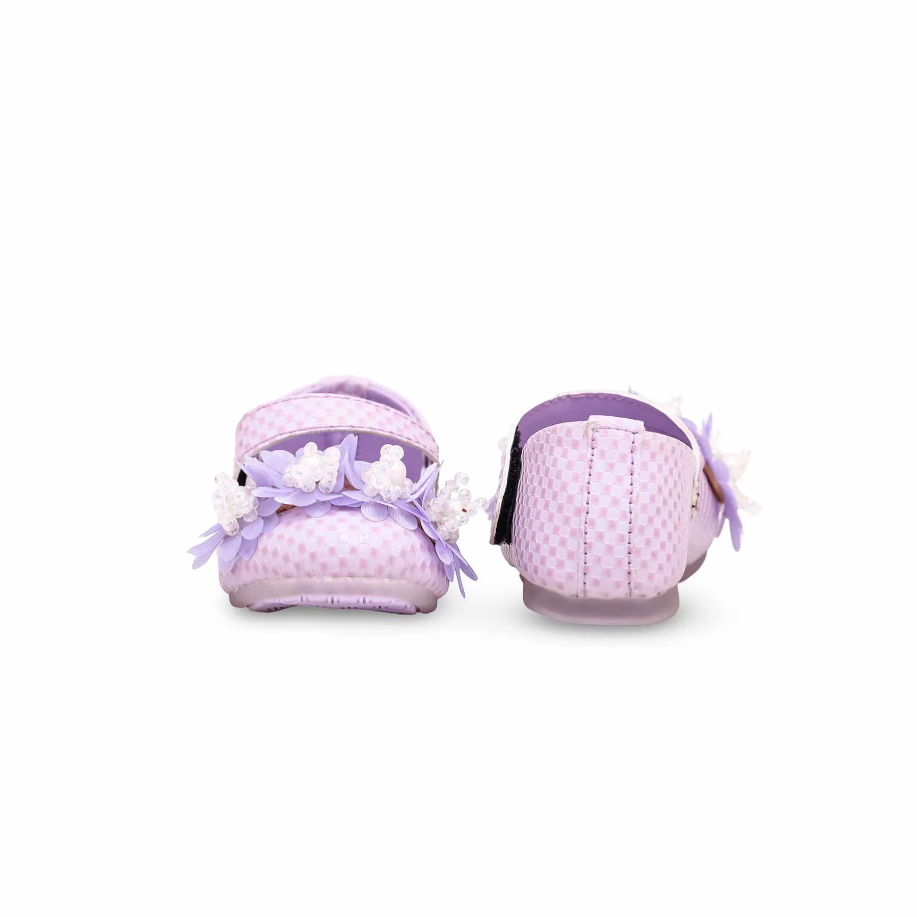 Girls Purple Formal Pumps KD0939 - Image 4