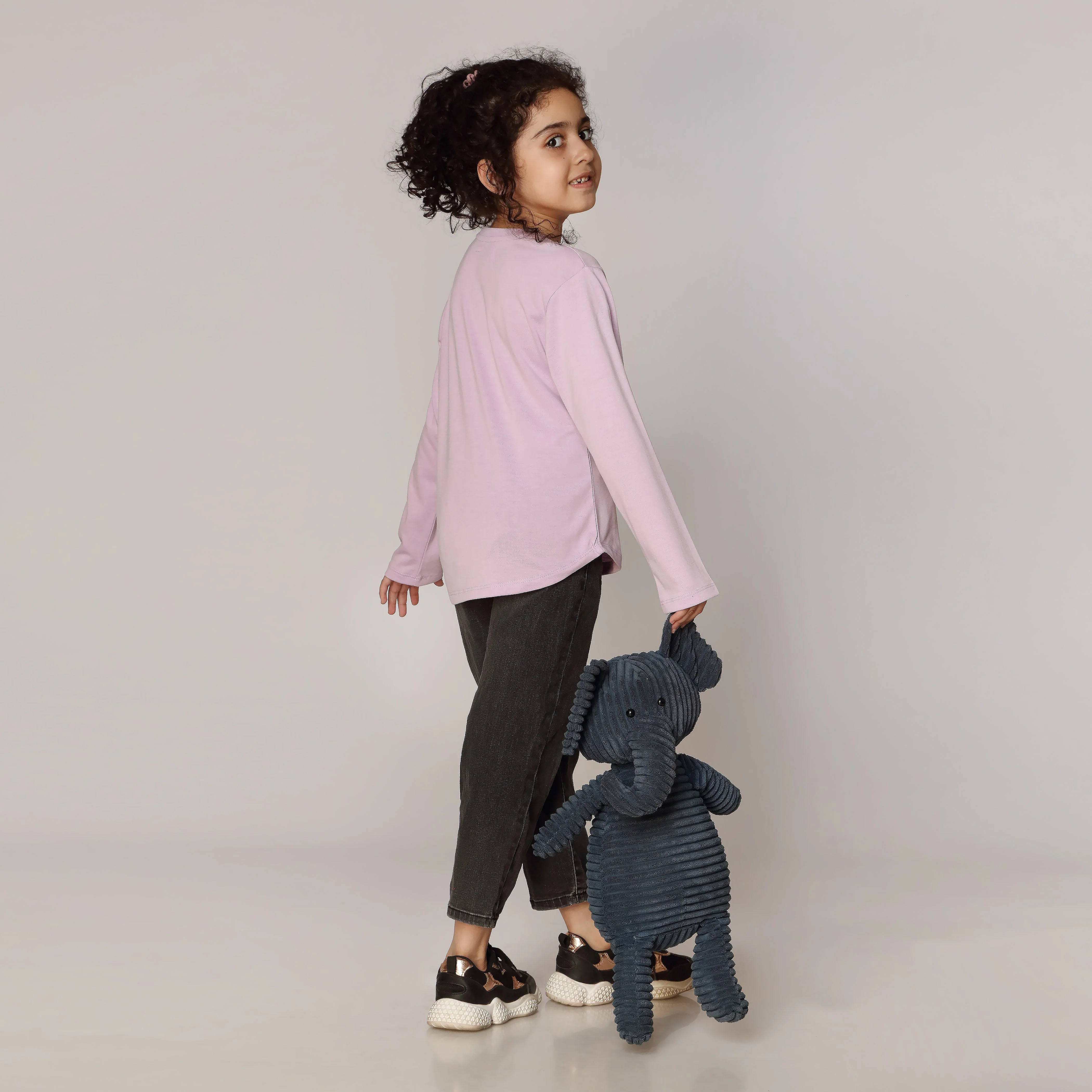 Girls Purple Printed Jersey shirt PW2837 - Image 3