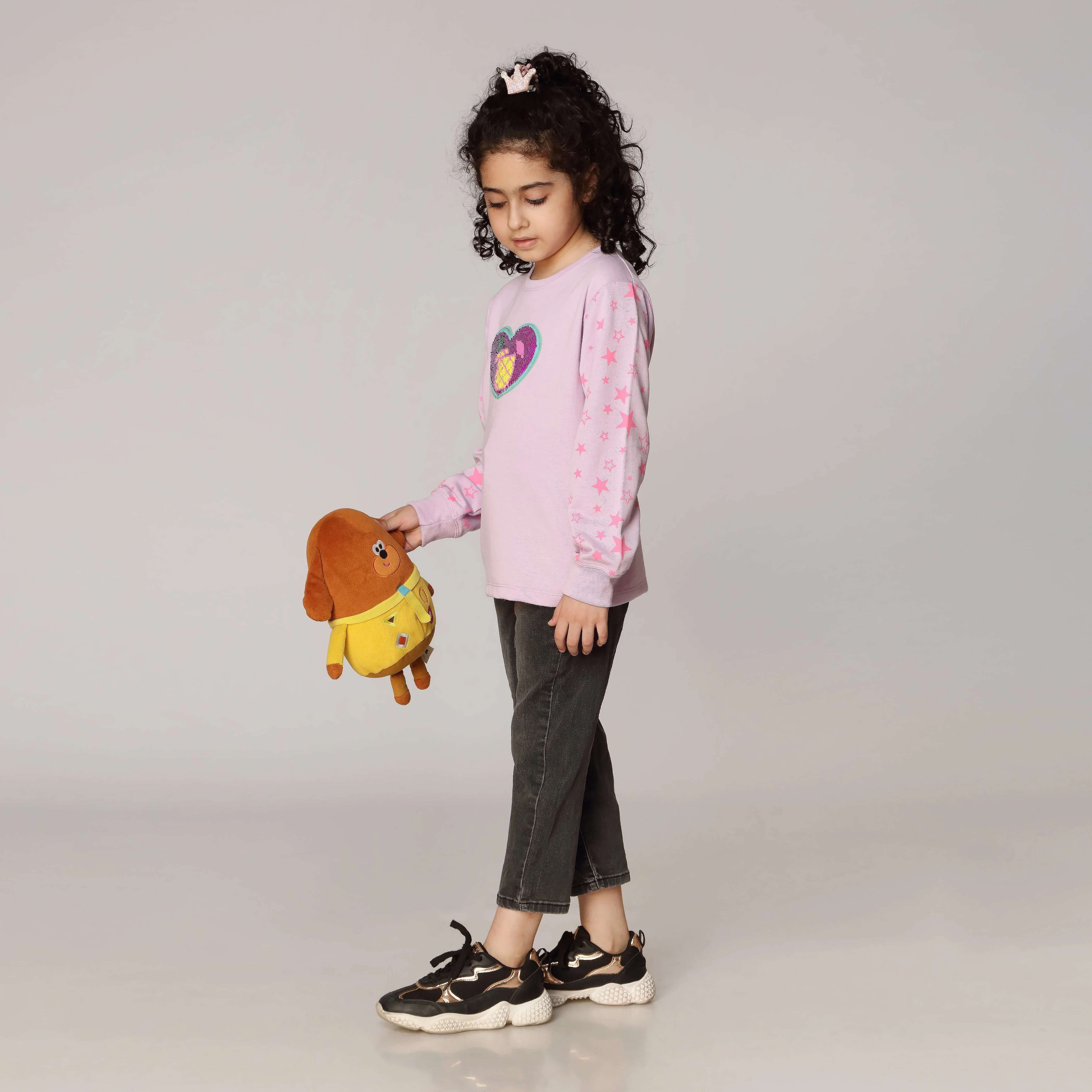 Girls Purple Printed Jersey shirt PW2838 - Image 2