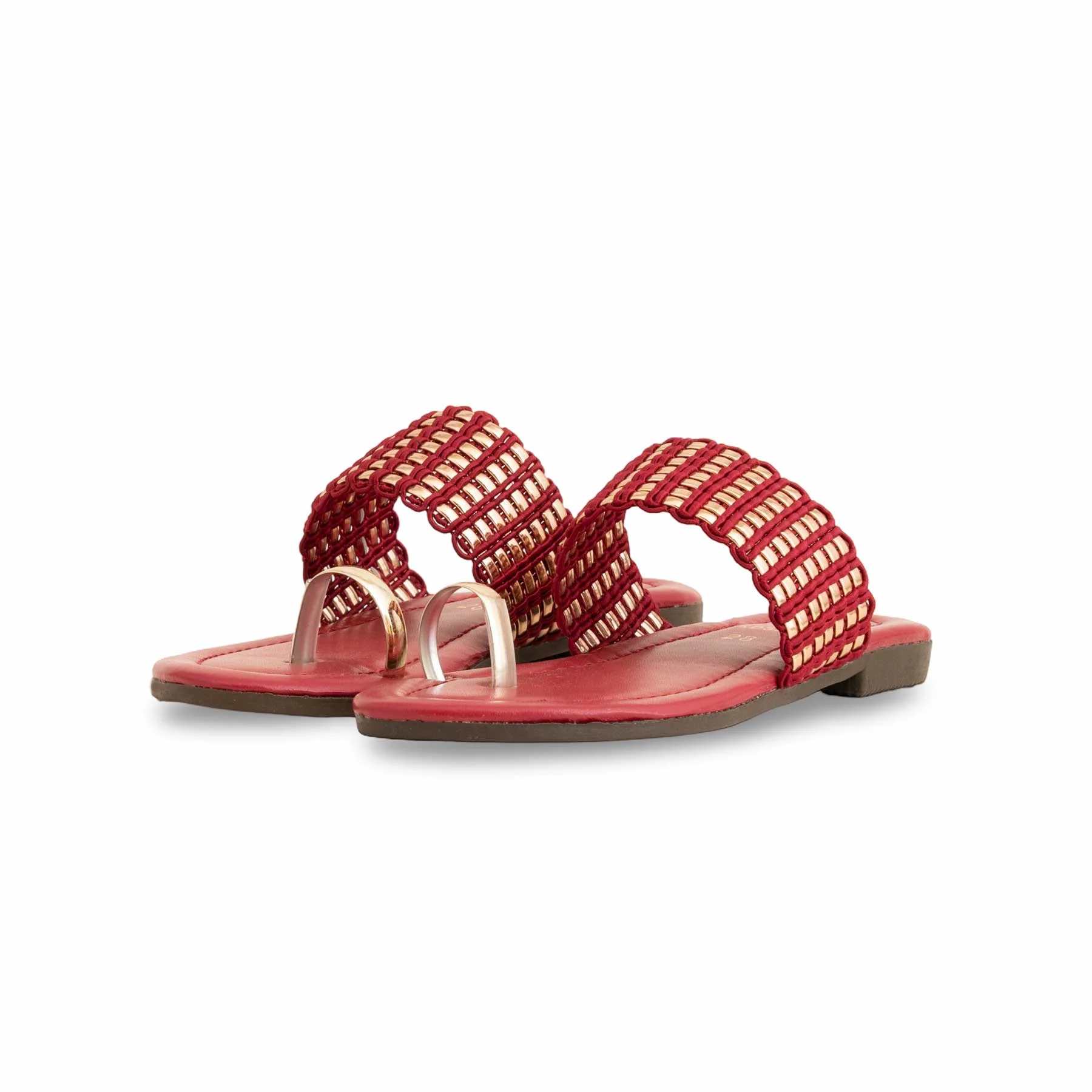 Girls Red Casual Slipper KD5551 - Image 3