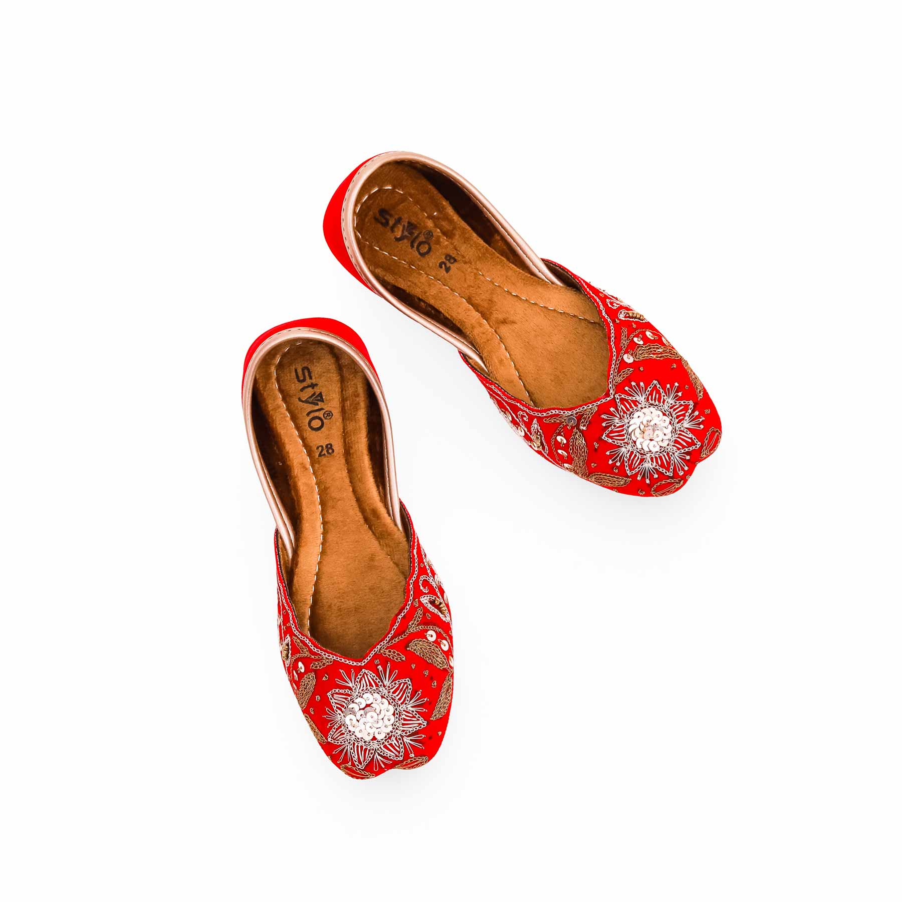 Girls Red Fancy Khussa KD2226 - Image 4