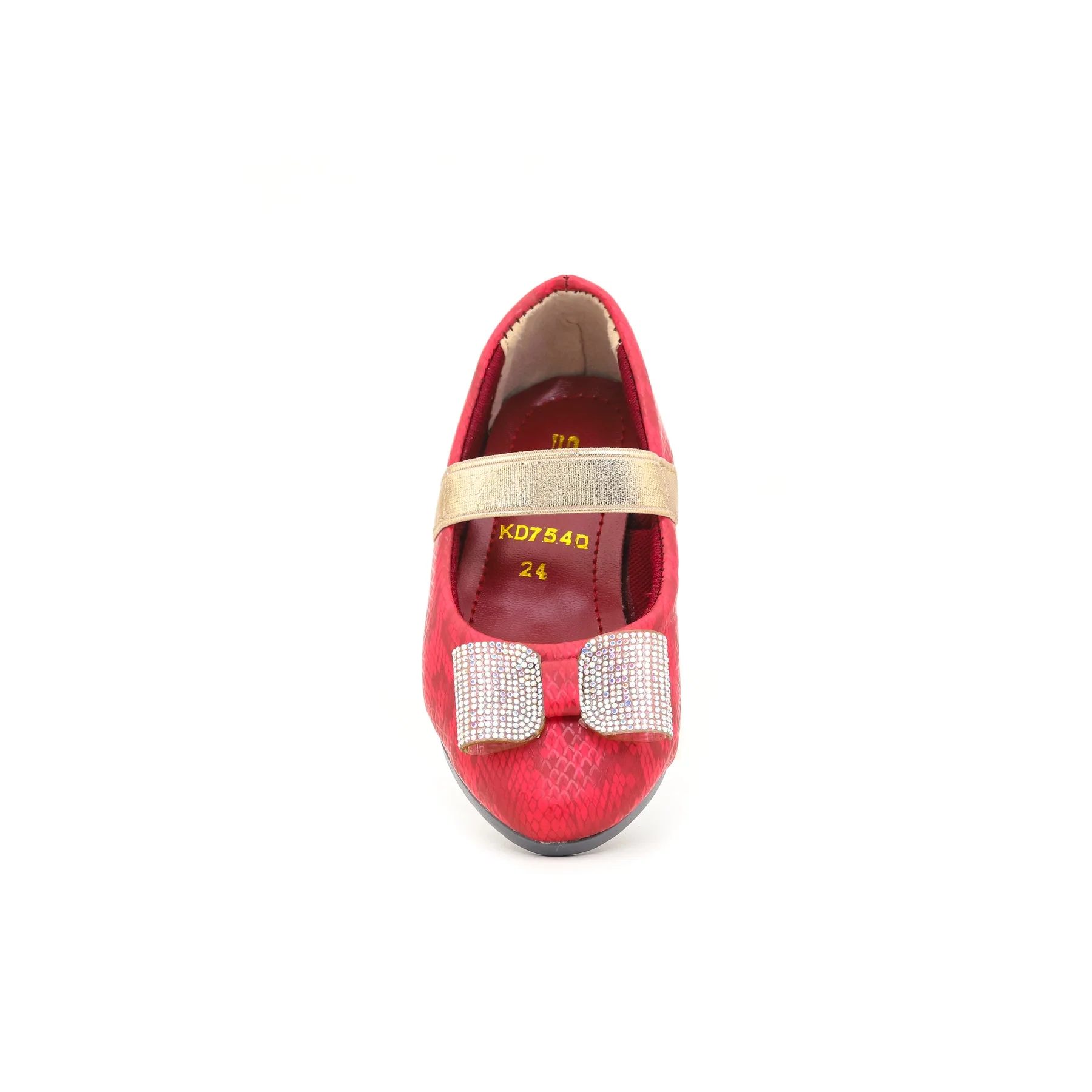 Girls Red Fancy Pump KD7540 - Image 3