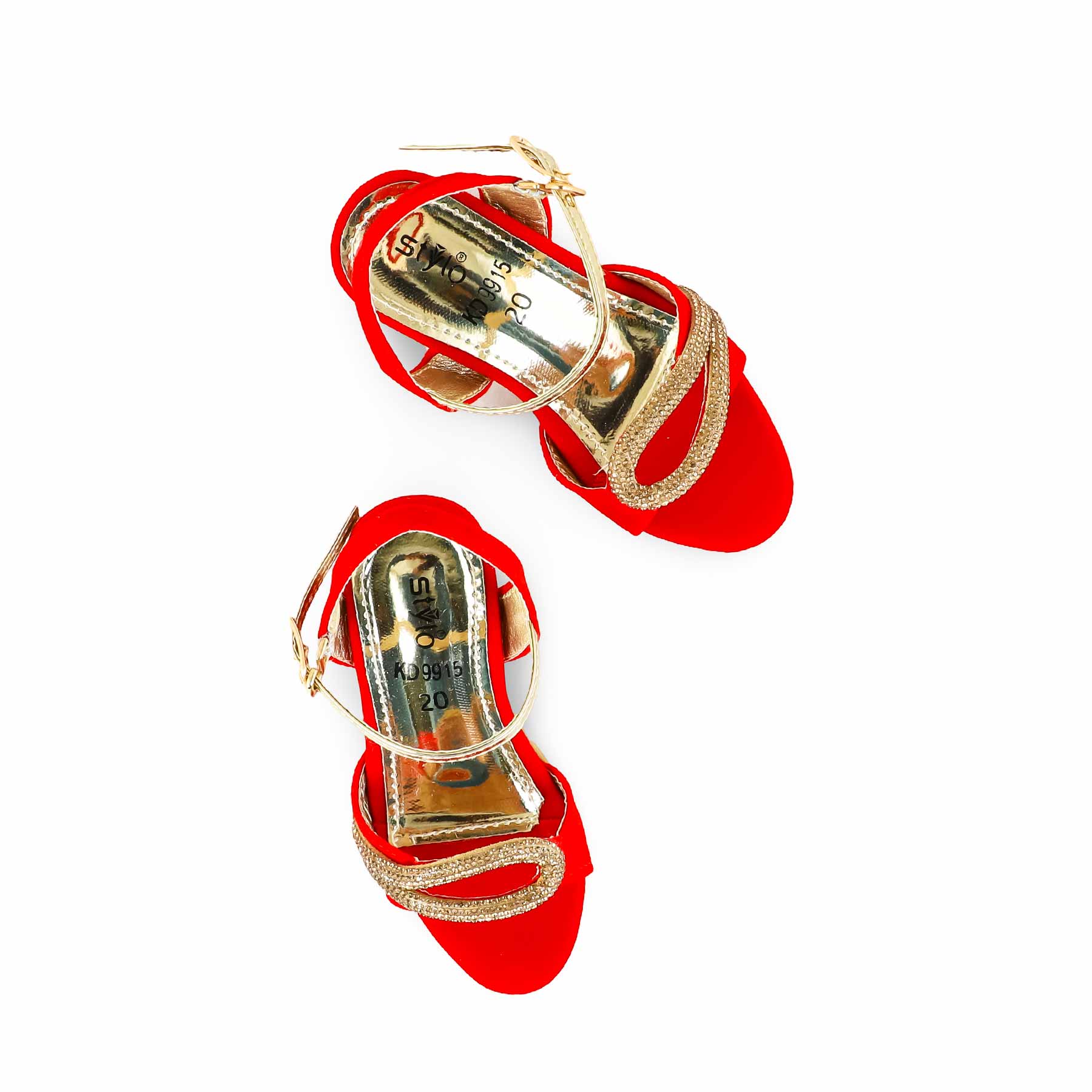 Girls Red Fancy Sandal KD9915 - Image 5