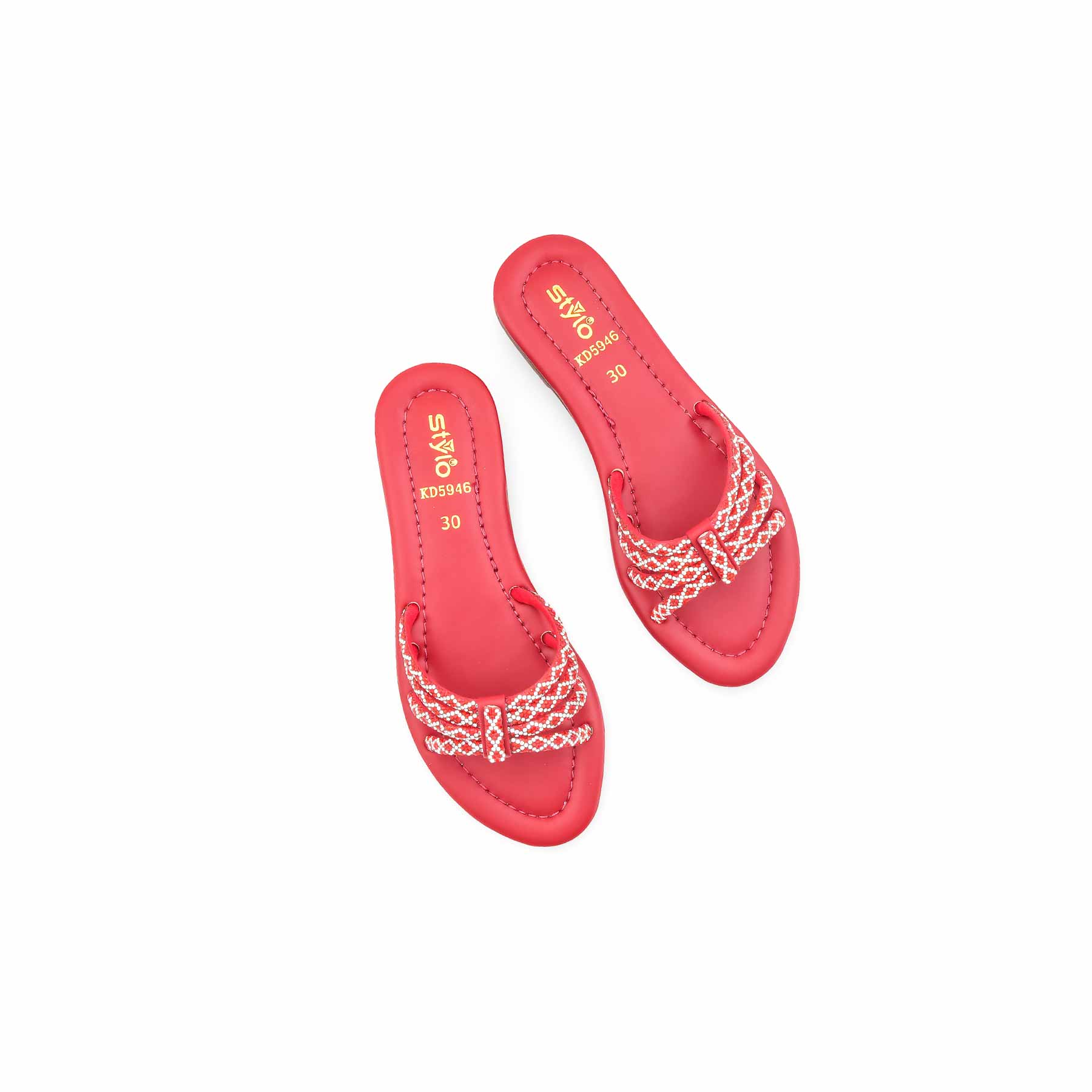 Girls Red Fancy Slipper KD5946 - Image 6