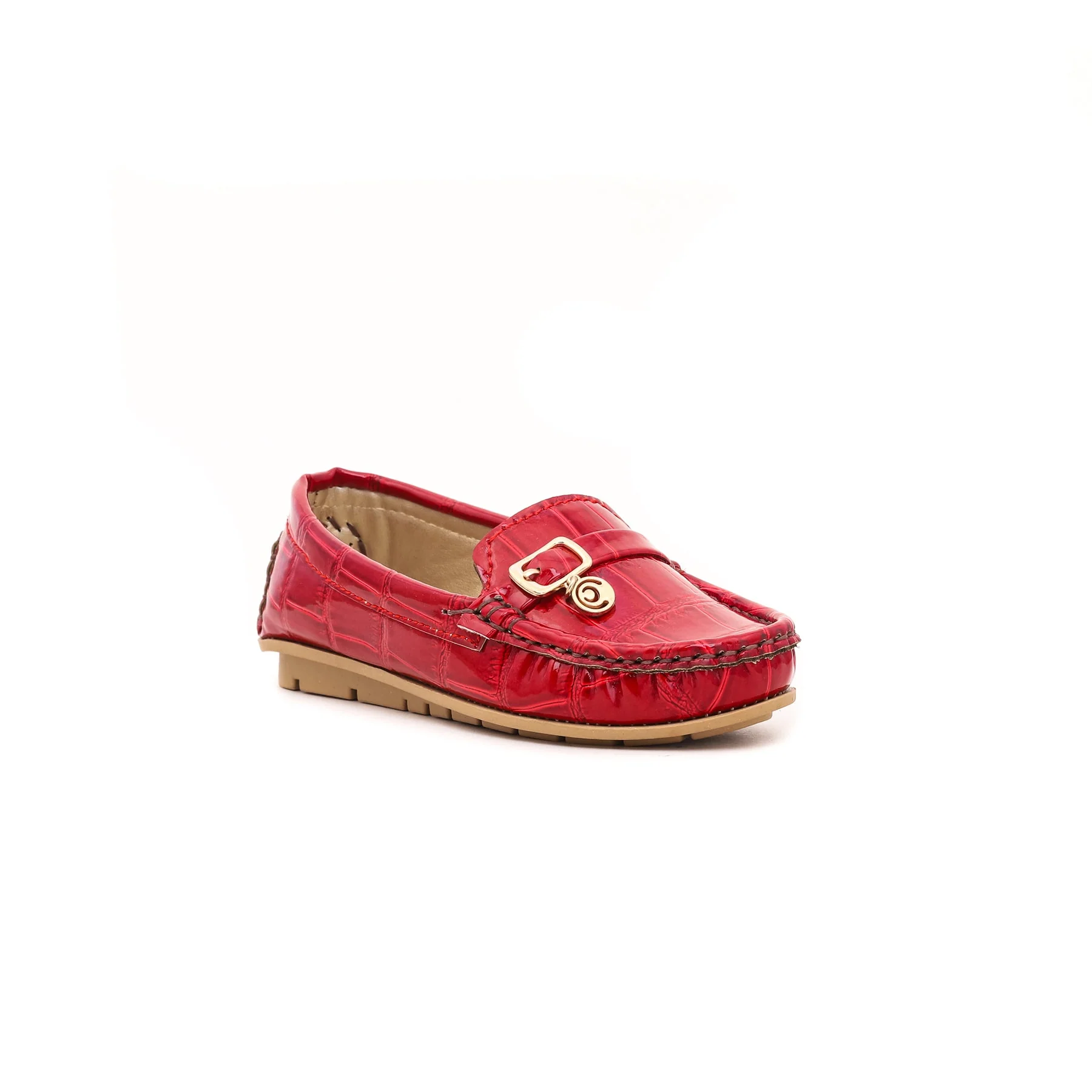 Girls Red Formal Moccasins KD0383 - Image 2