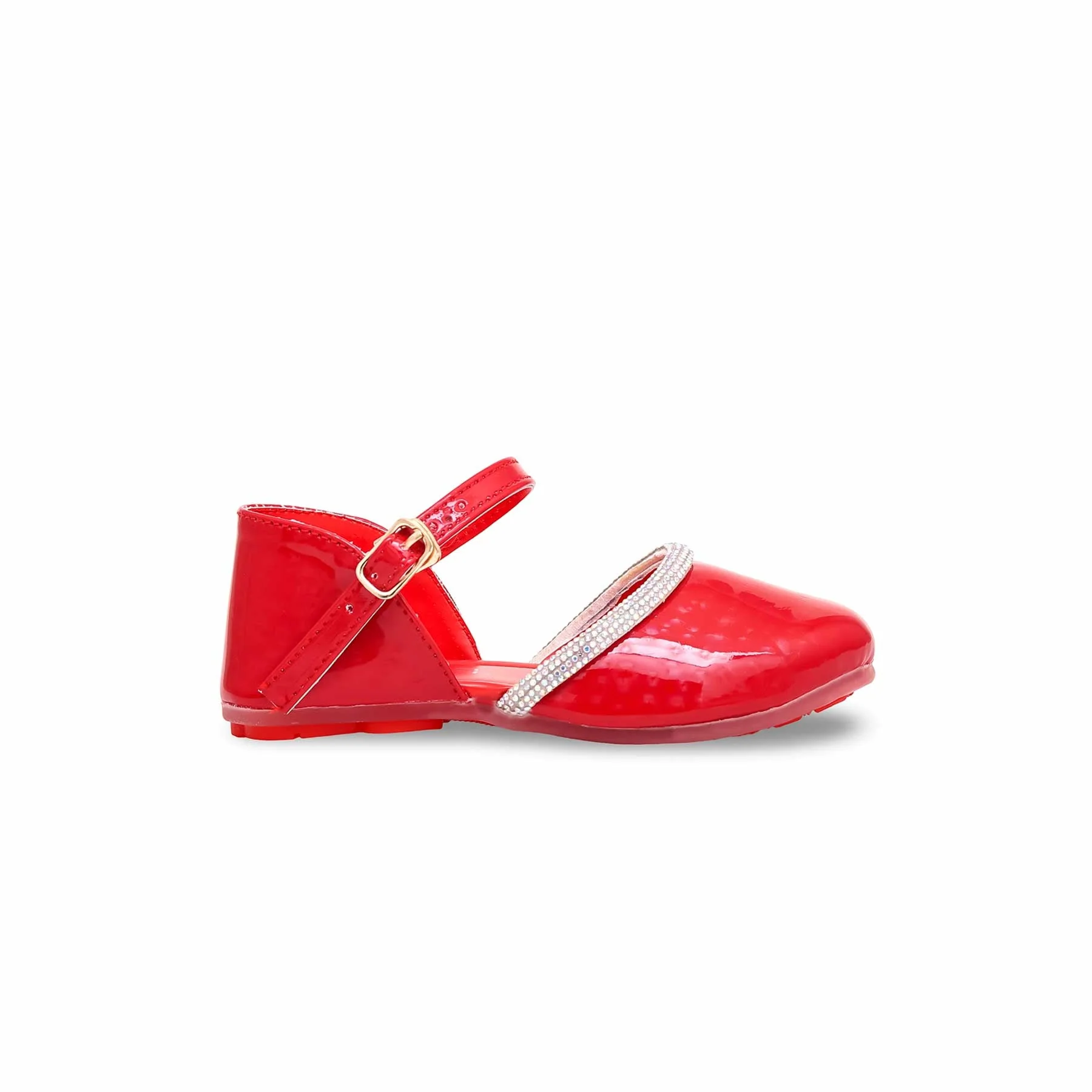 Girls Red Formal Pumps KD0952 - Image 2