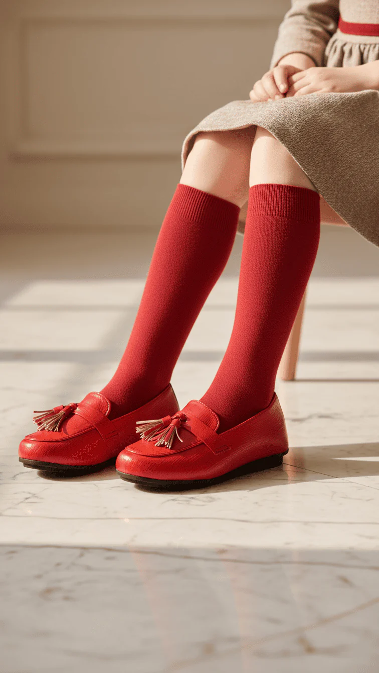 Girls Red Formal Pumps KD2642