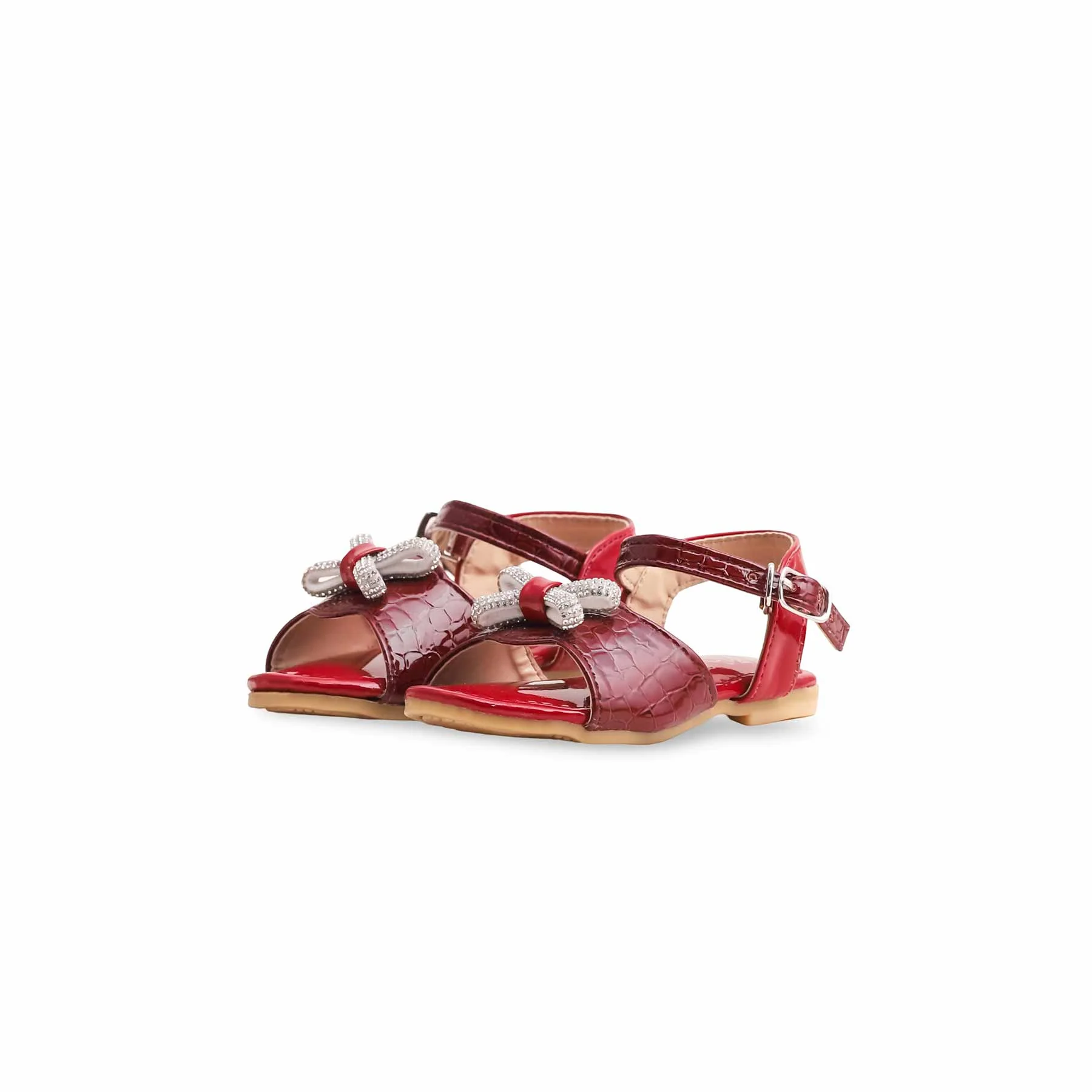 Girls Red Formal Sandal KD9928 - Image 3