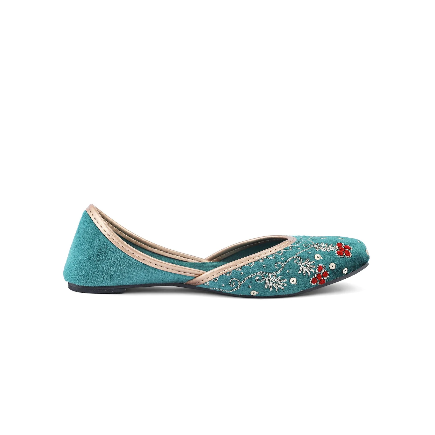 Girls Seagreen Fancy Khussa KD2233
