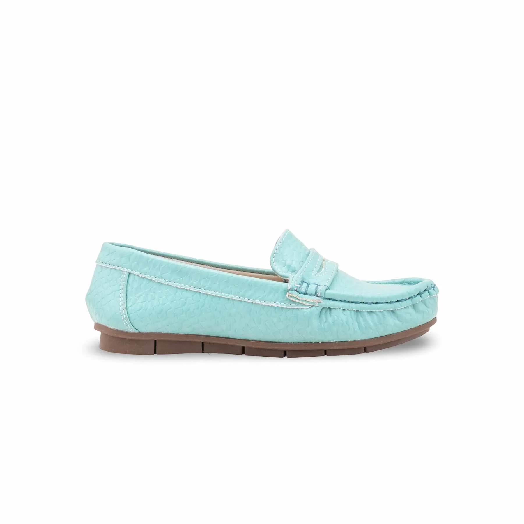 Girls Seagreen Formal Moccasin KD2598 - Image 2