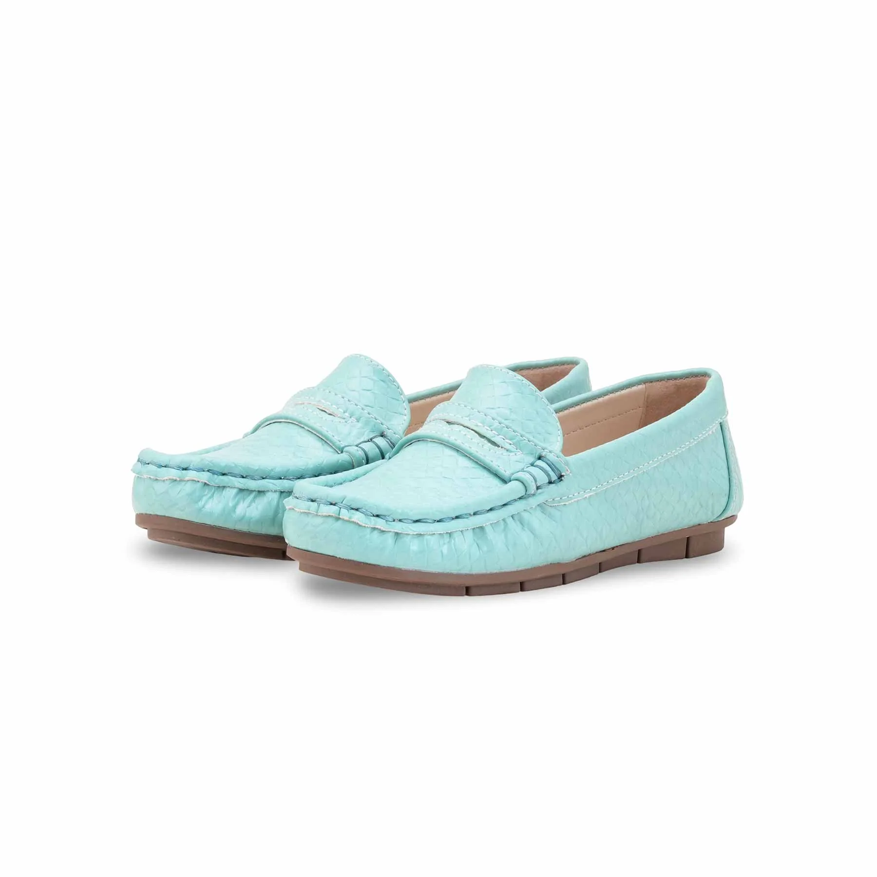 Girls Seagreen Formal Moccasin KD2598 - Image 3