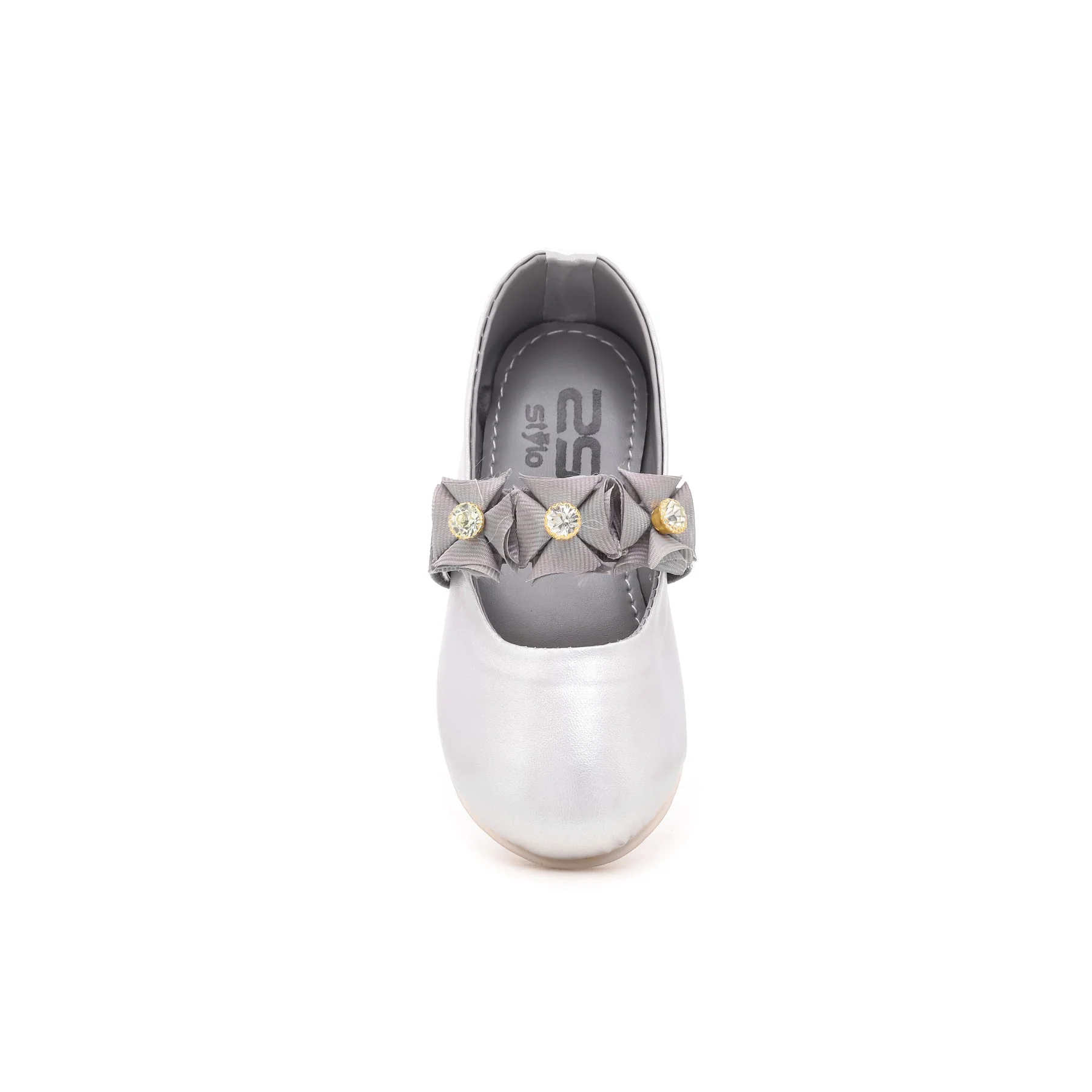 Girls Silver Casual Pumps KD0466 - Image 3