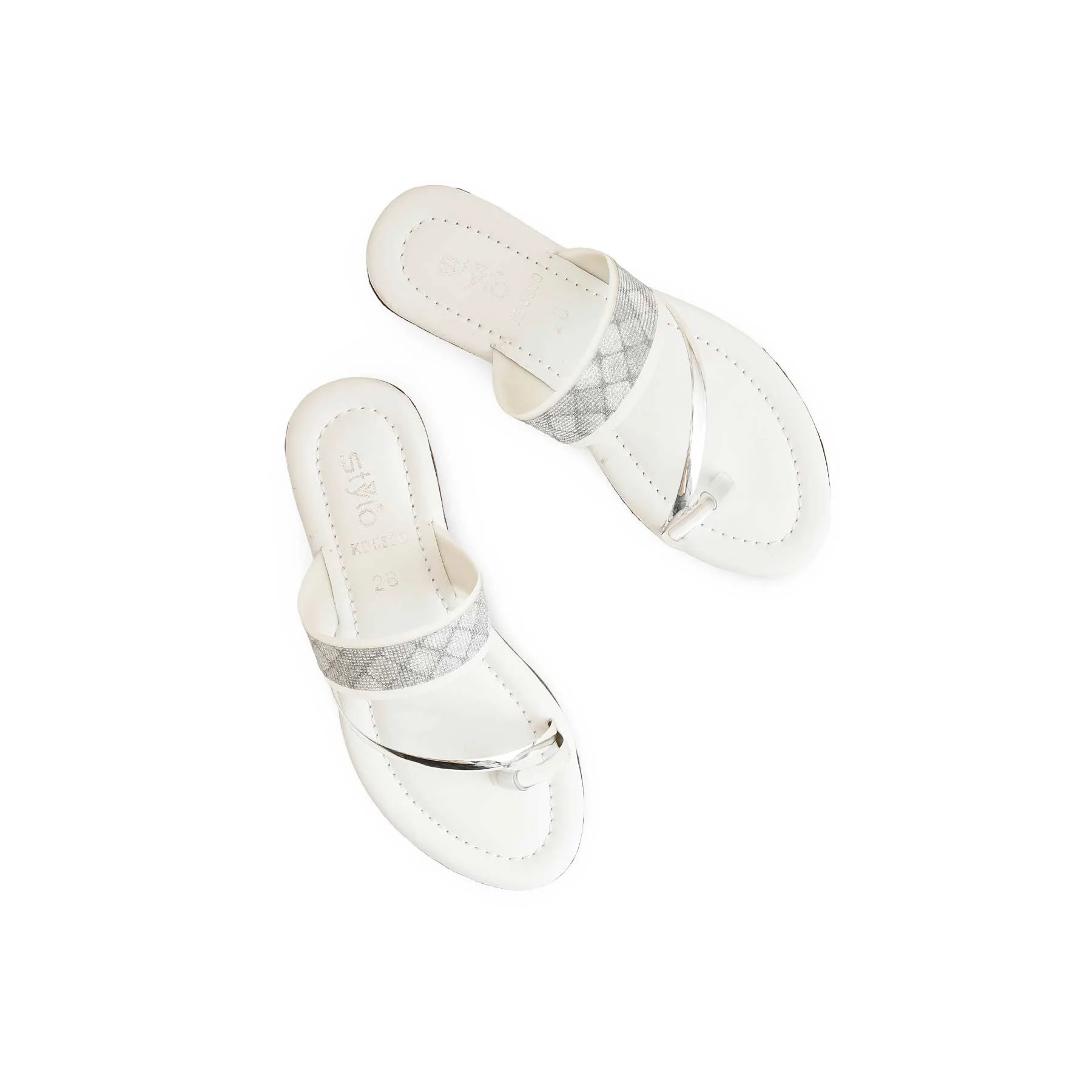 Girls Silver Casual Slipper KD5550 - Image 5