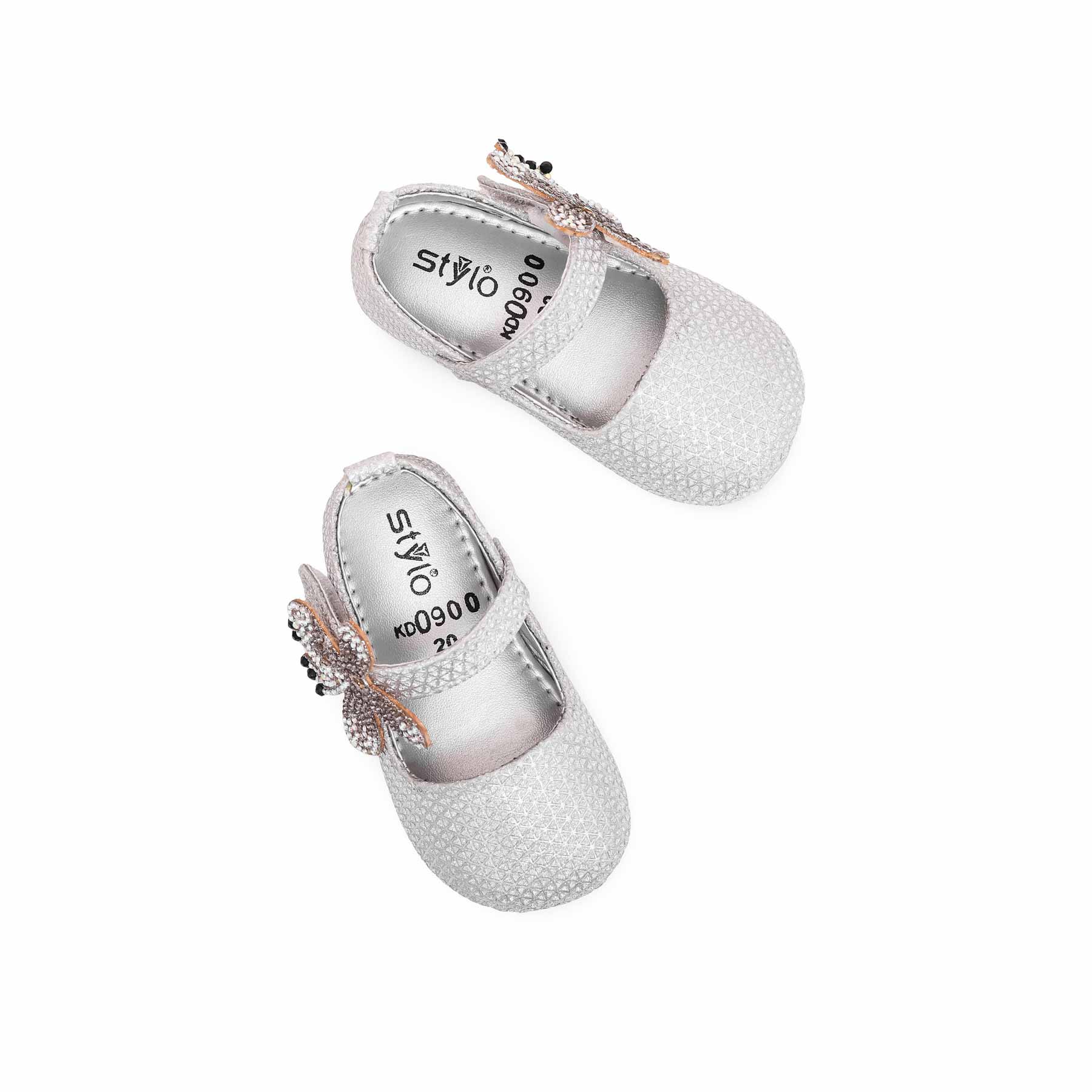 Girls Silver Fancy Pumps KD0900 - Image 5
