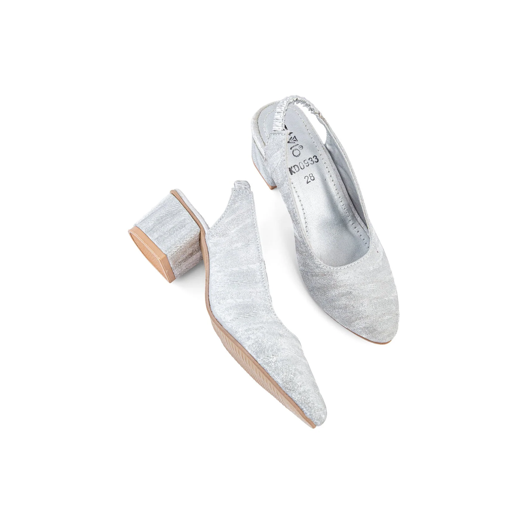 Girls Silver Fancy Pumps KD0933 - Image 5