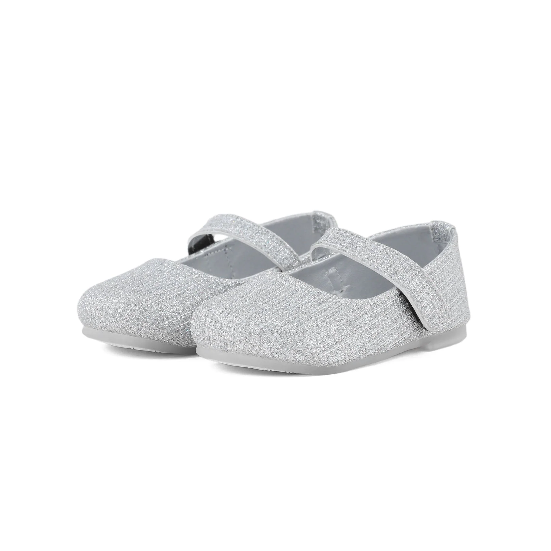 Girls Silver Fancy Pumps KD0937 - Image 3
