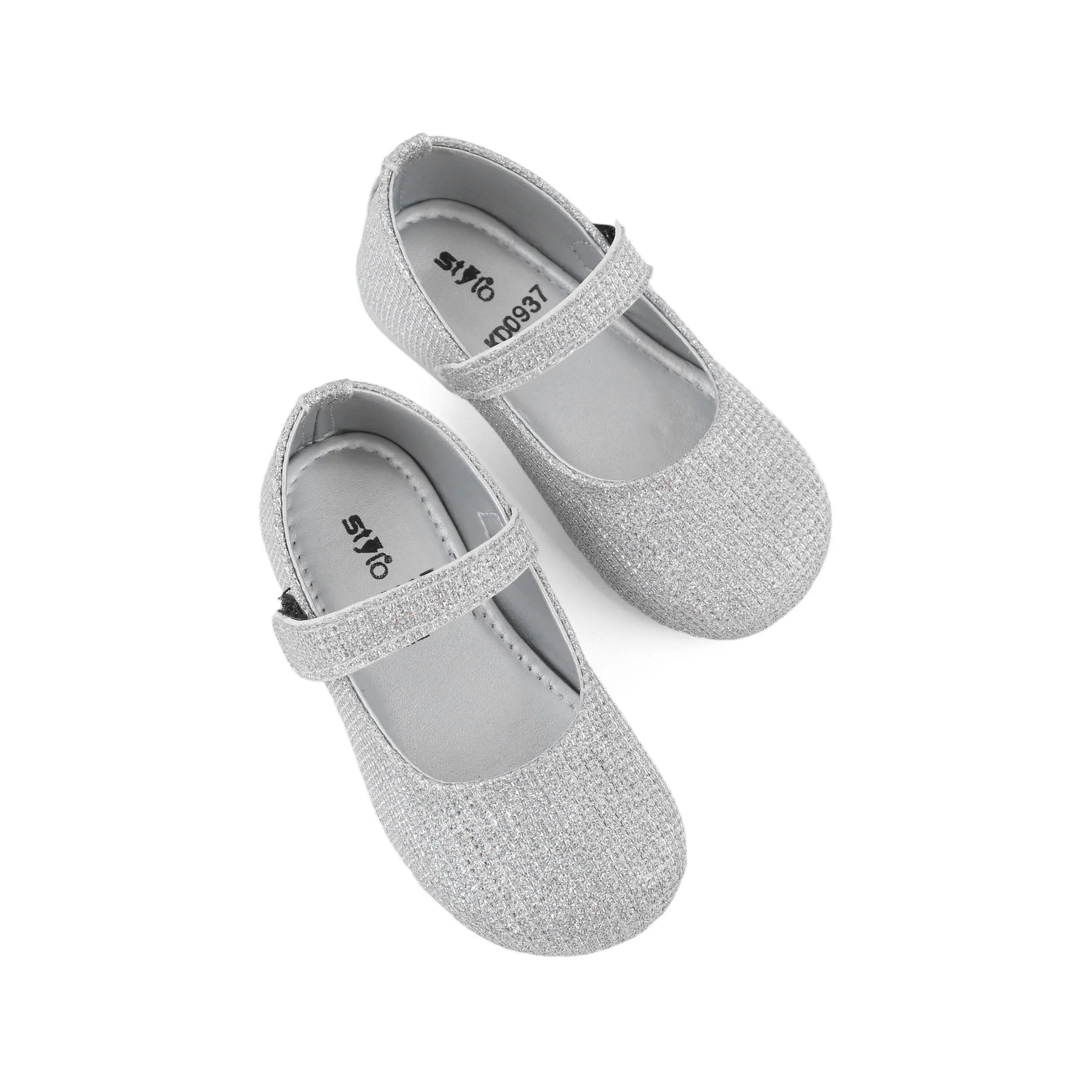 Girls Silver Fancy Pumps KD0937 - Image 5