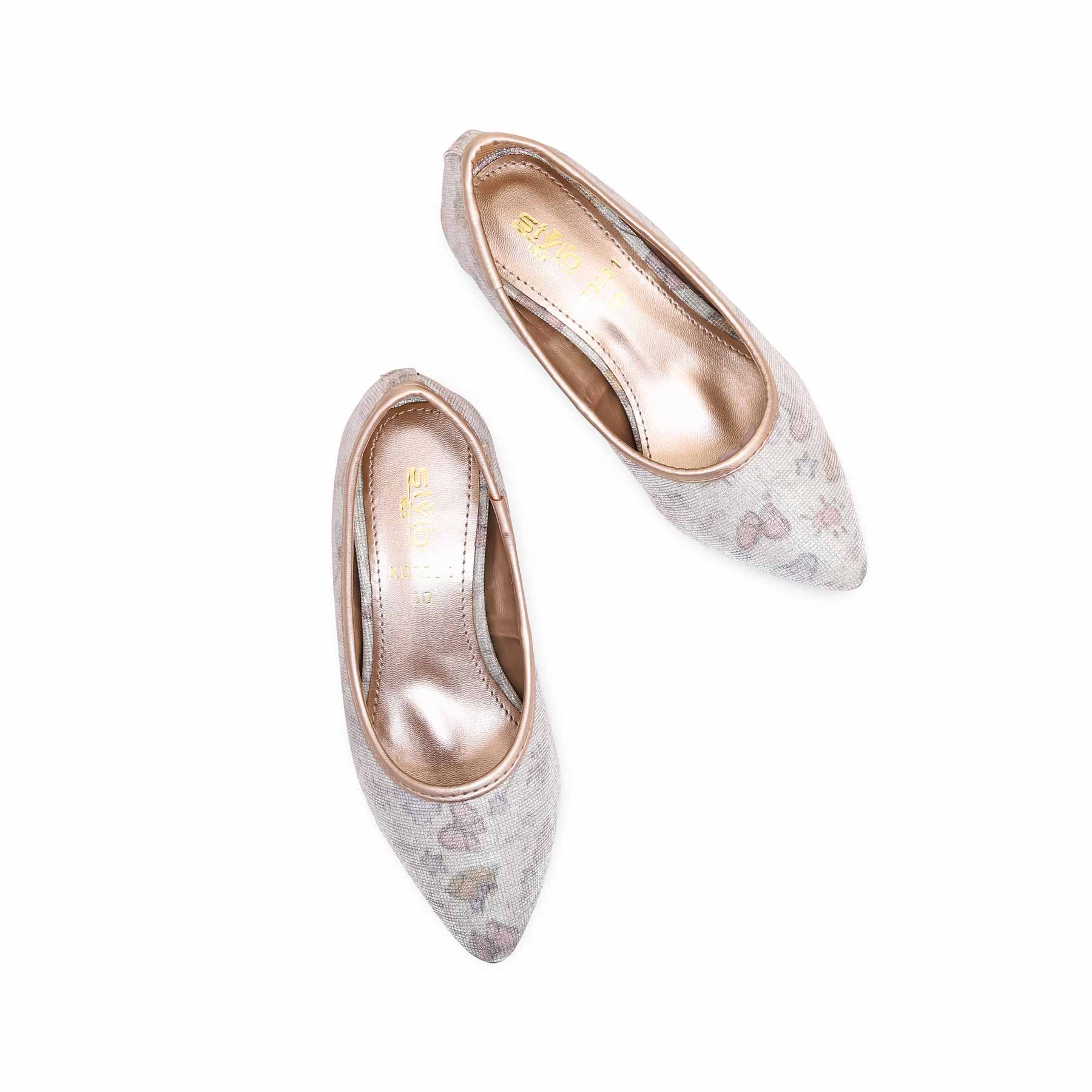 Girls Silver Fancy Pumps KD2281 - Image 5