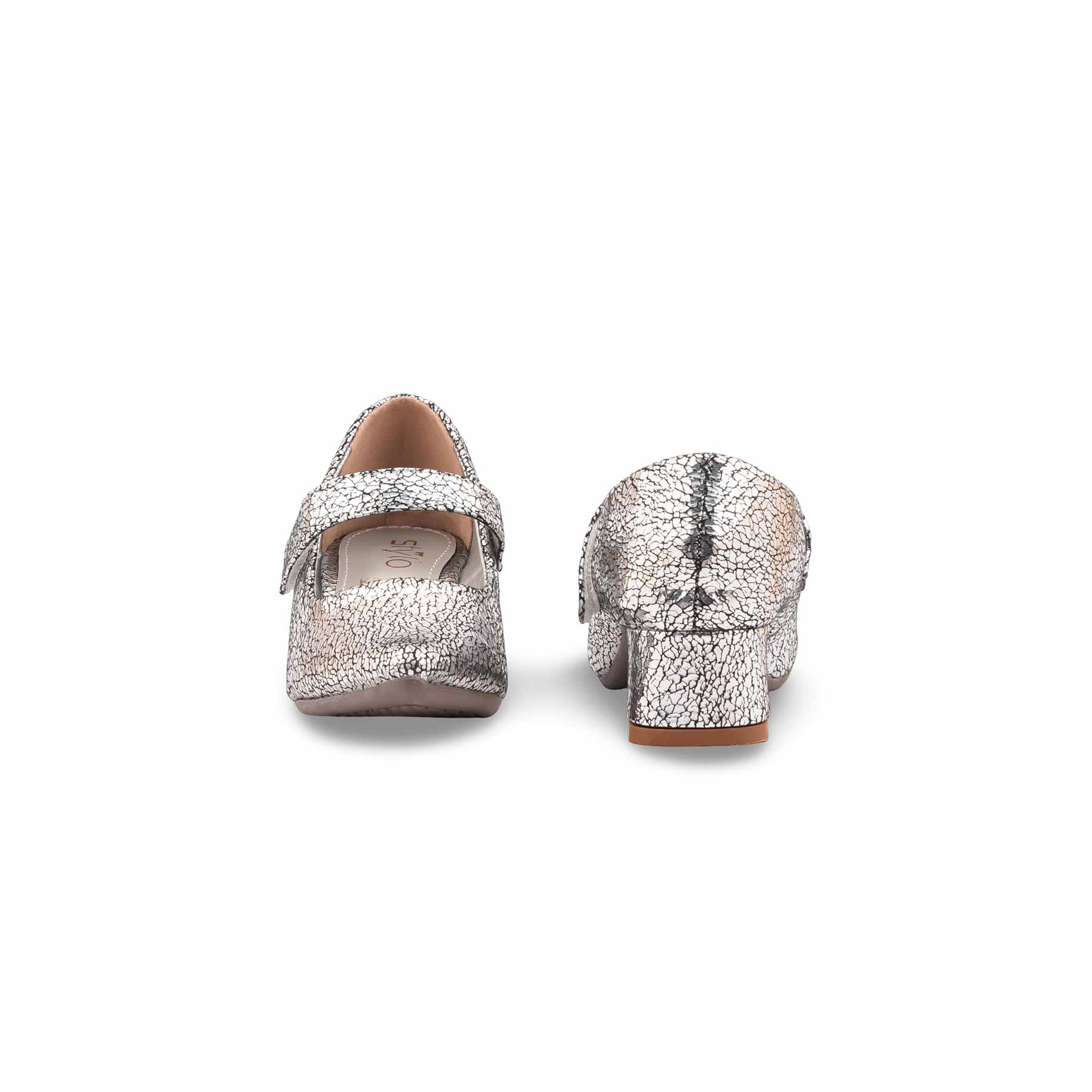 Girls Silver Fancy Pumps KD2610 - Image 4