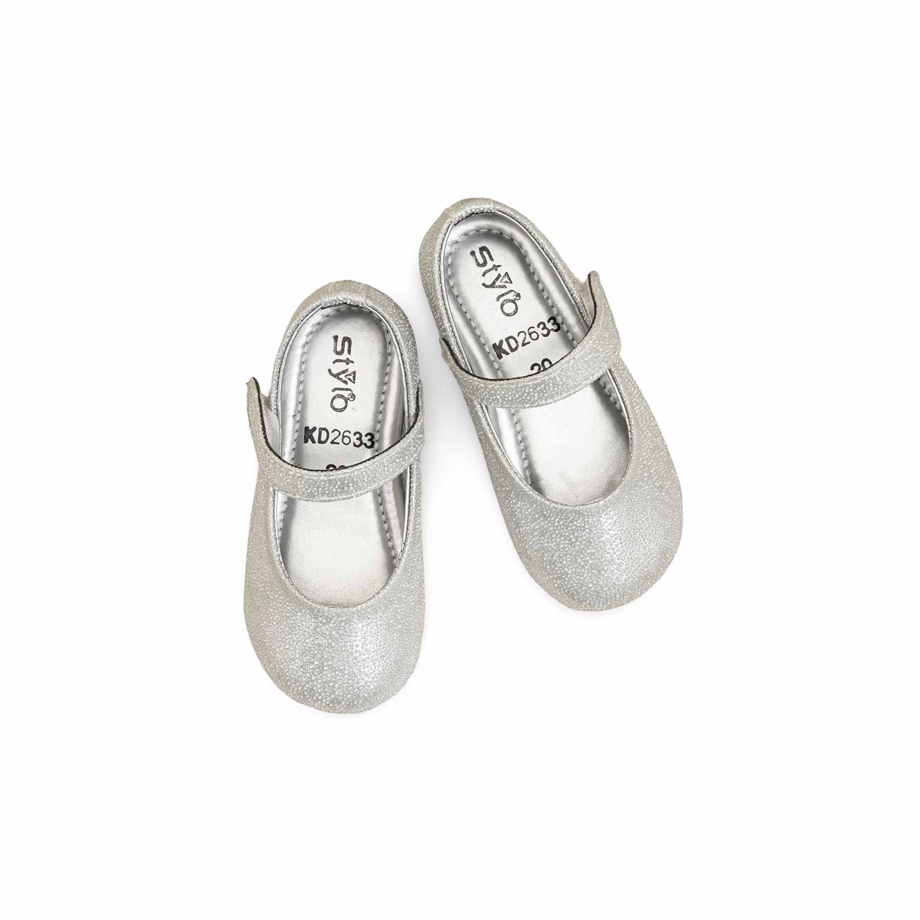 Girls Silver Fancy Pumps KD2633 - Image 5