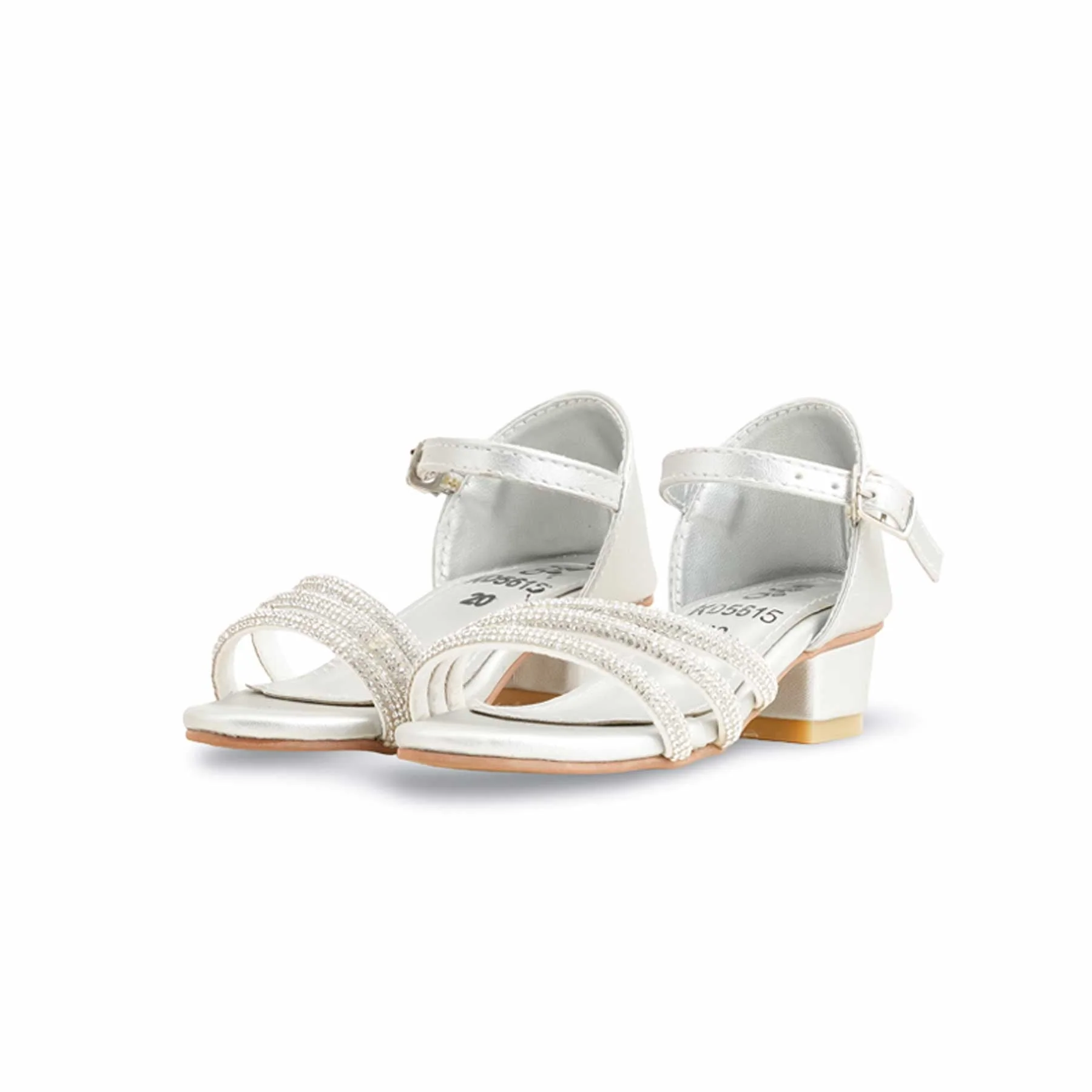 Girls Silver Fancy Sandal KD5615 - Image 3