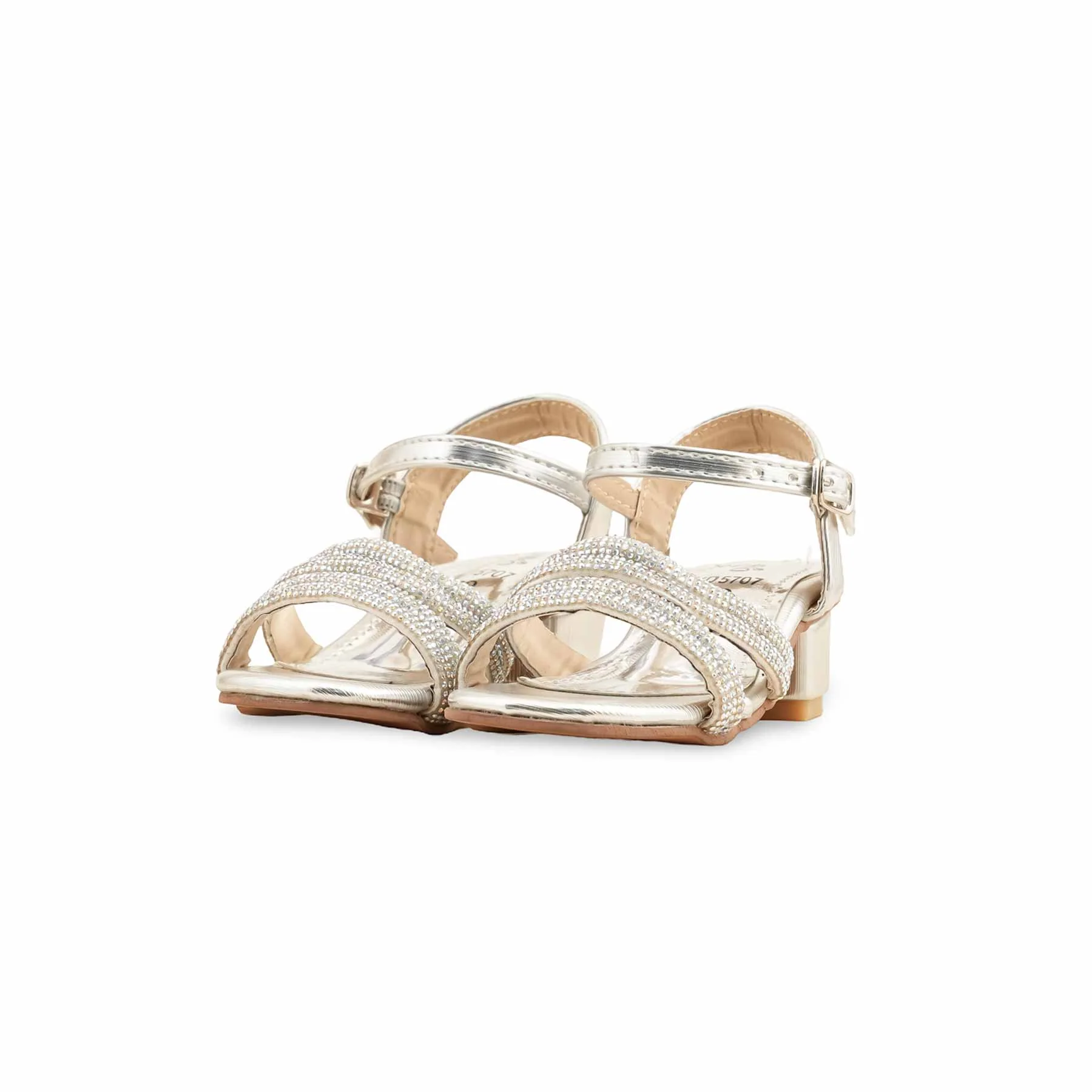 Girls Silver Fancy Sandal KD5707 - Image 3