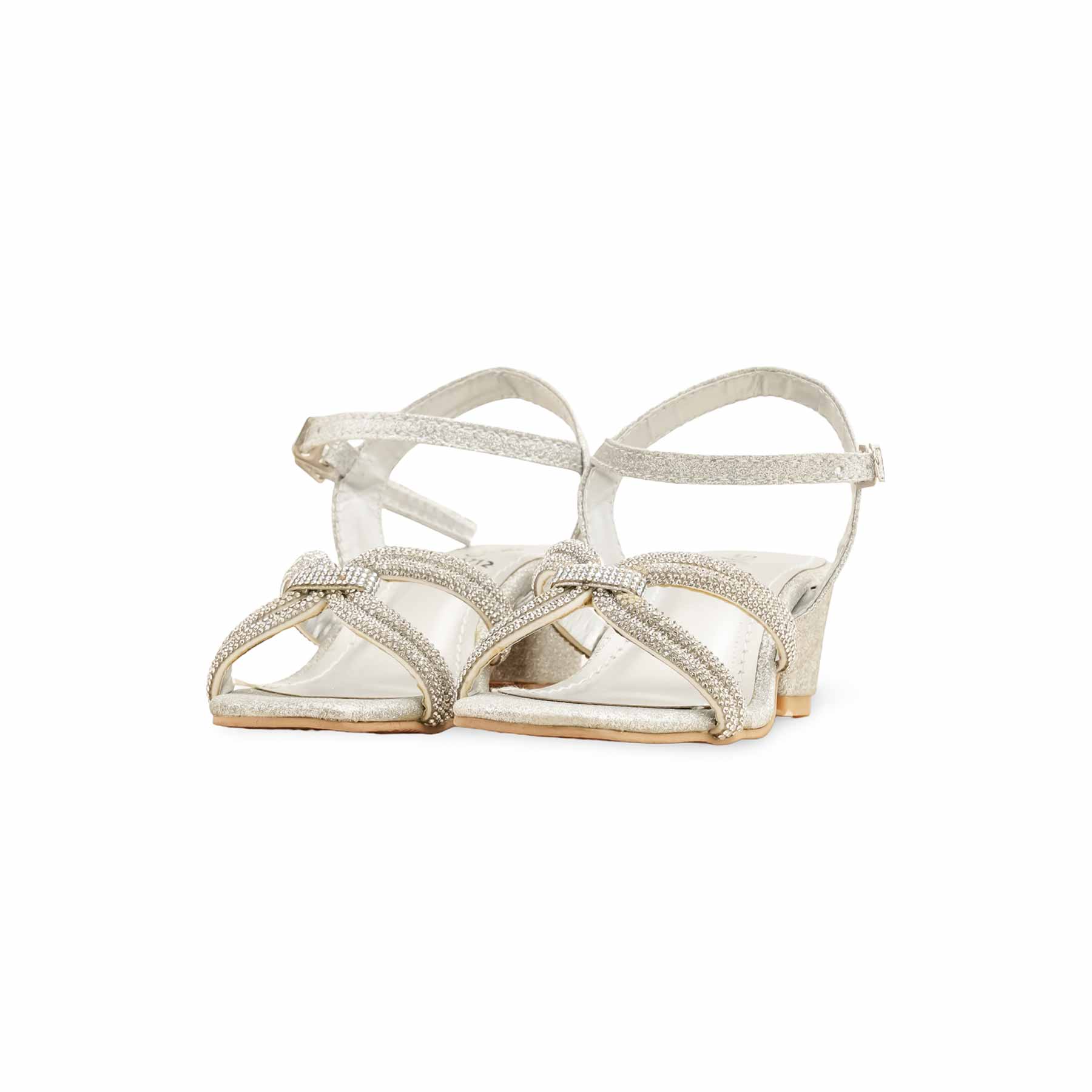 Girls Silver Fancy Sandal KD5712 - Image 3