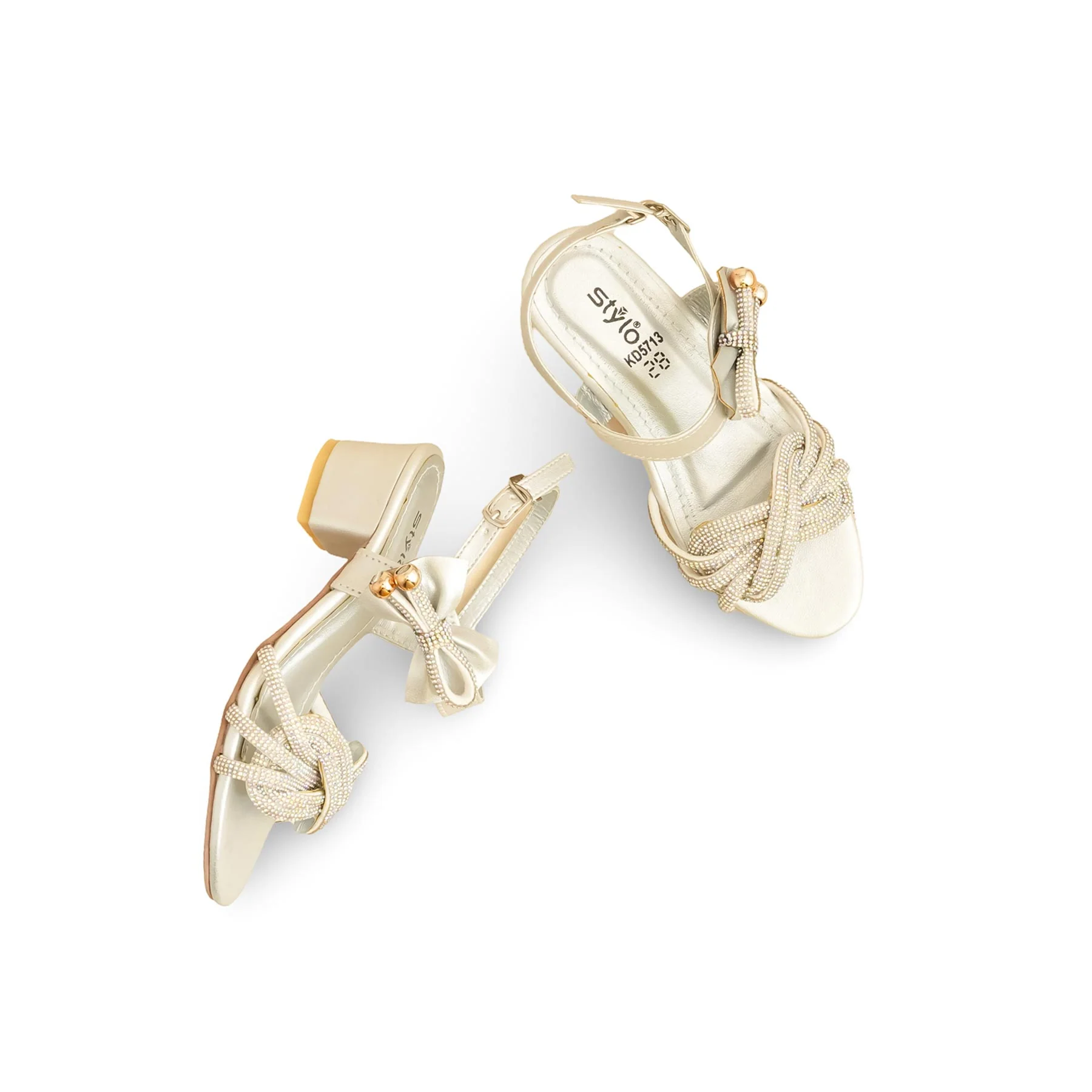 Girls Silver Fancy Sandal KD5713 - Image 4