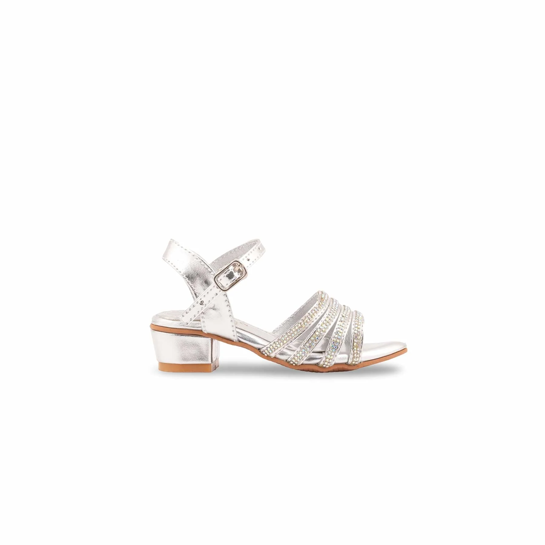 Girls Silver Fancy Sandal KD5827 - Image 2