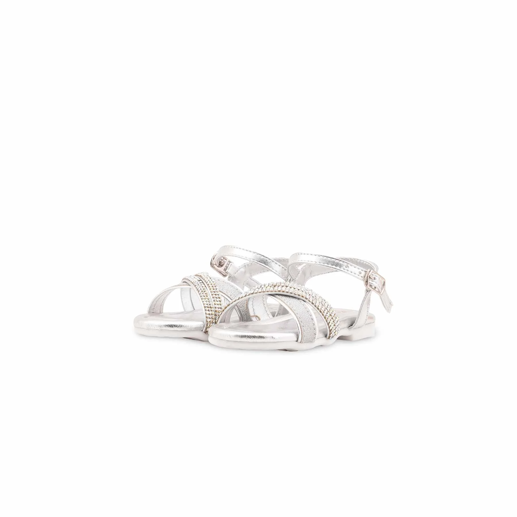 Girls Silver Fancy Sandal KD5844 - Image 3