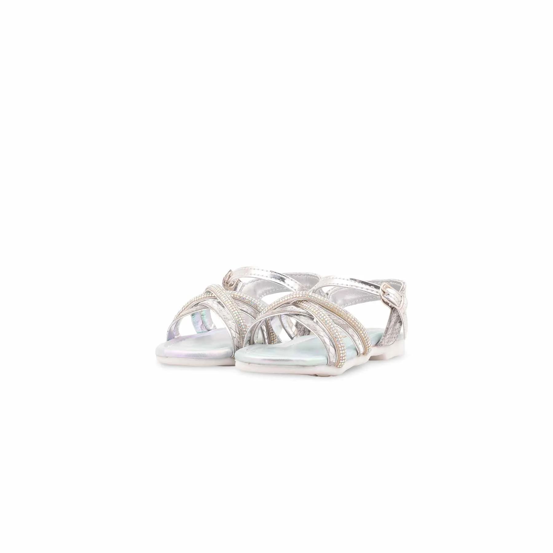 Girls Silver Fancy Sandal KD5846 - Image 3