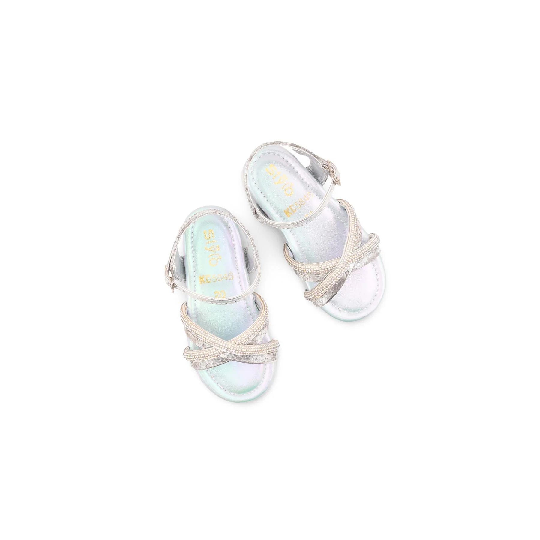 Girls Silver Fancy Sandal KD5846 - Image 5