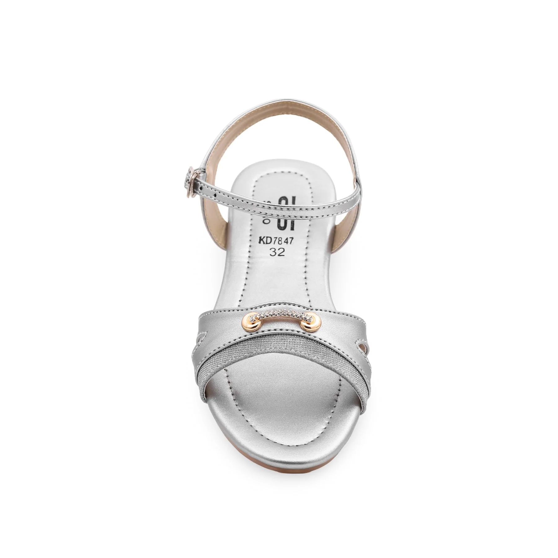 Girls Silver Fancy Sandal KD7847 - Image 3