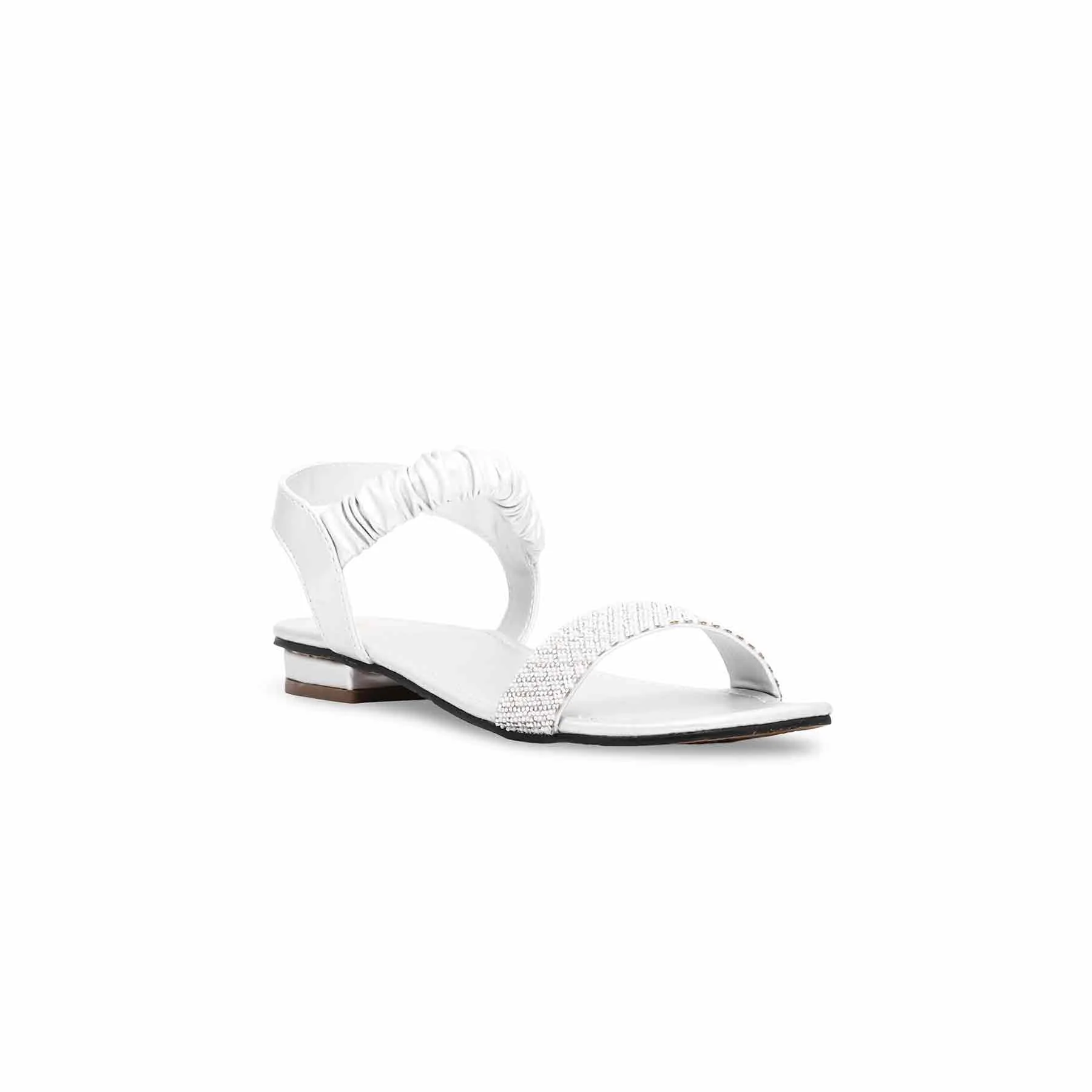 Girls Silver Fancy Sandal KD9752 - Image 2