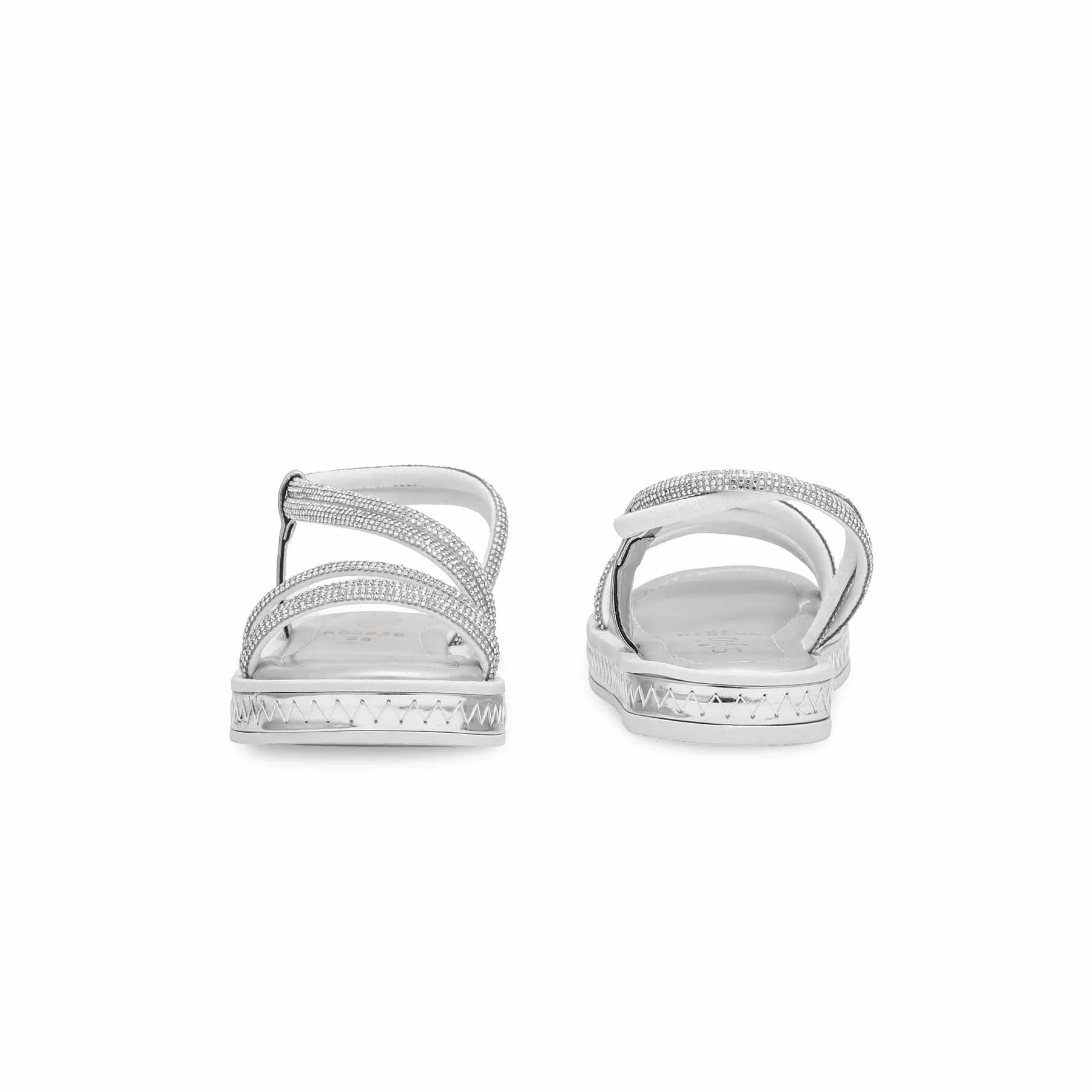 Girls Silver Fancy Sandal KD9838 - Image 4
