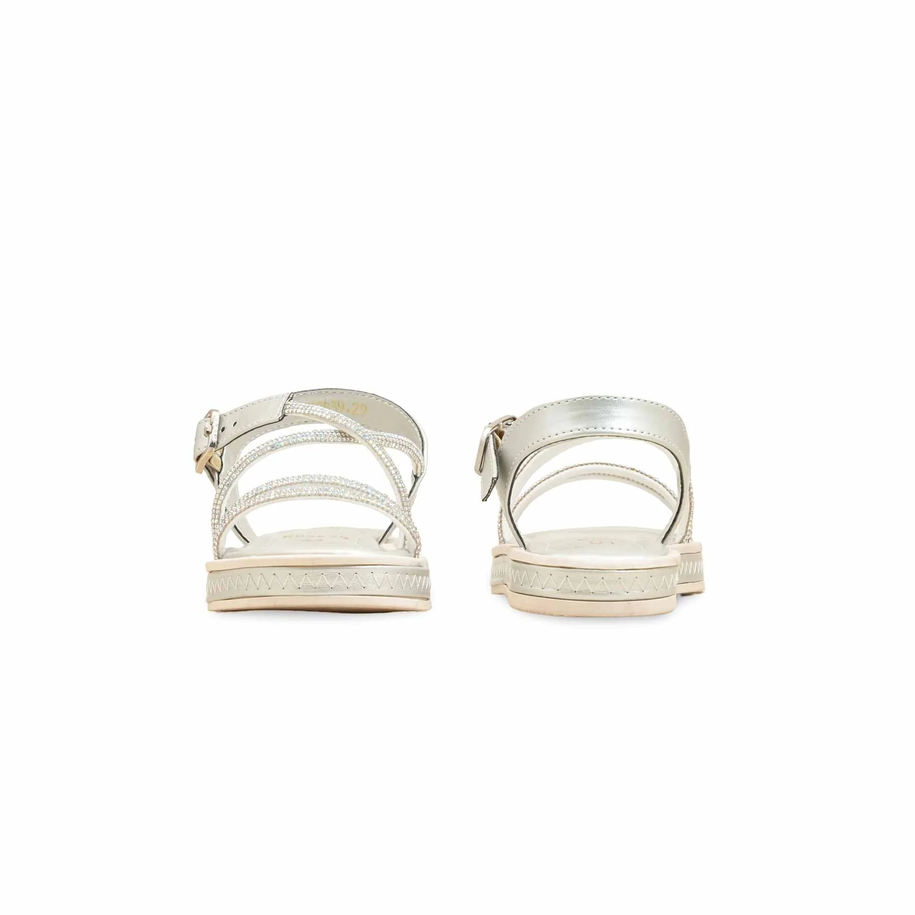 Girls Silver Fancy Sandal KD9839 - Image 4