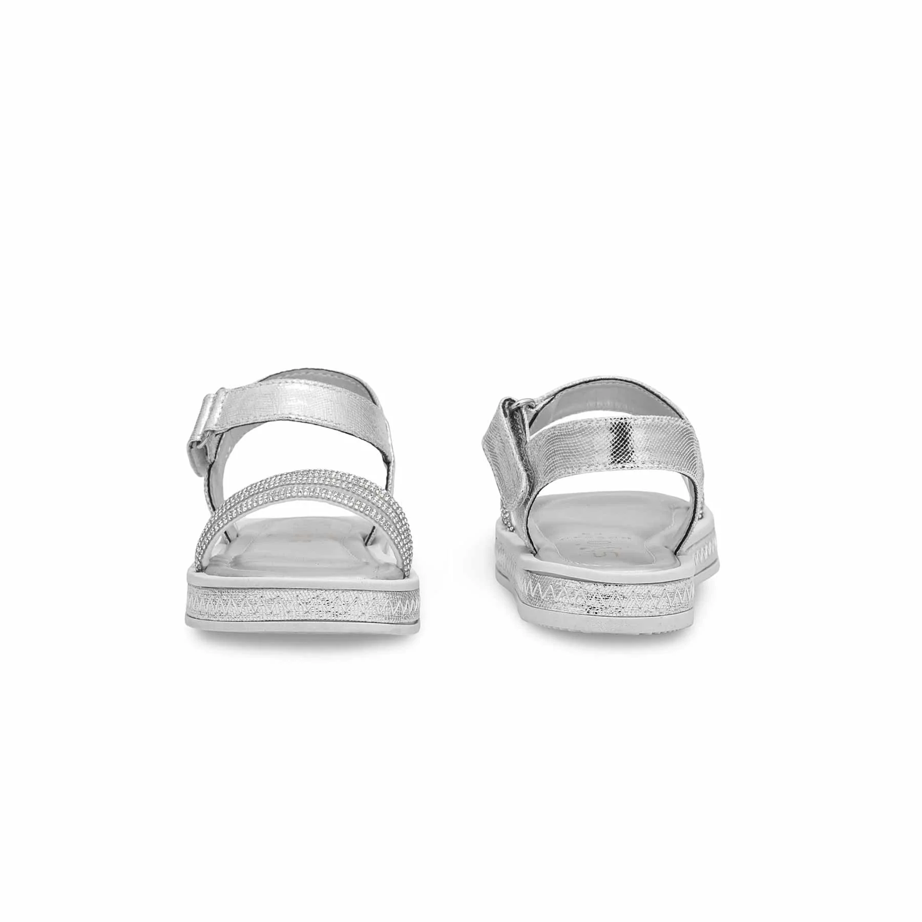 Girls Silver Fancy Sandal KD9840 - Image 4