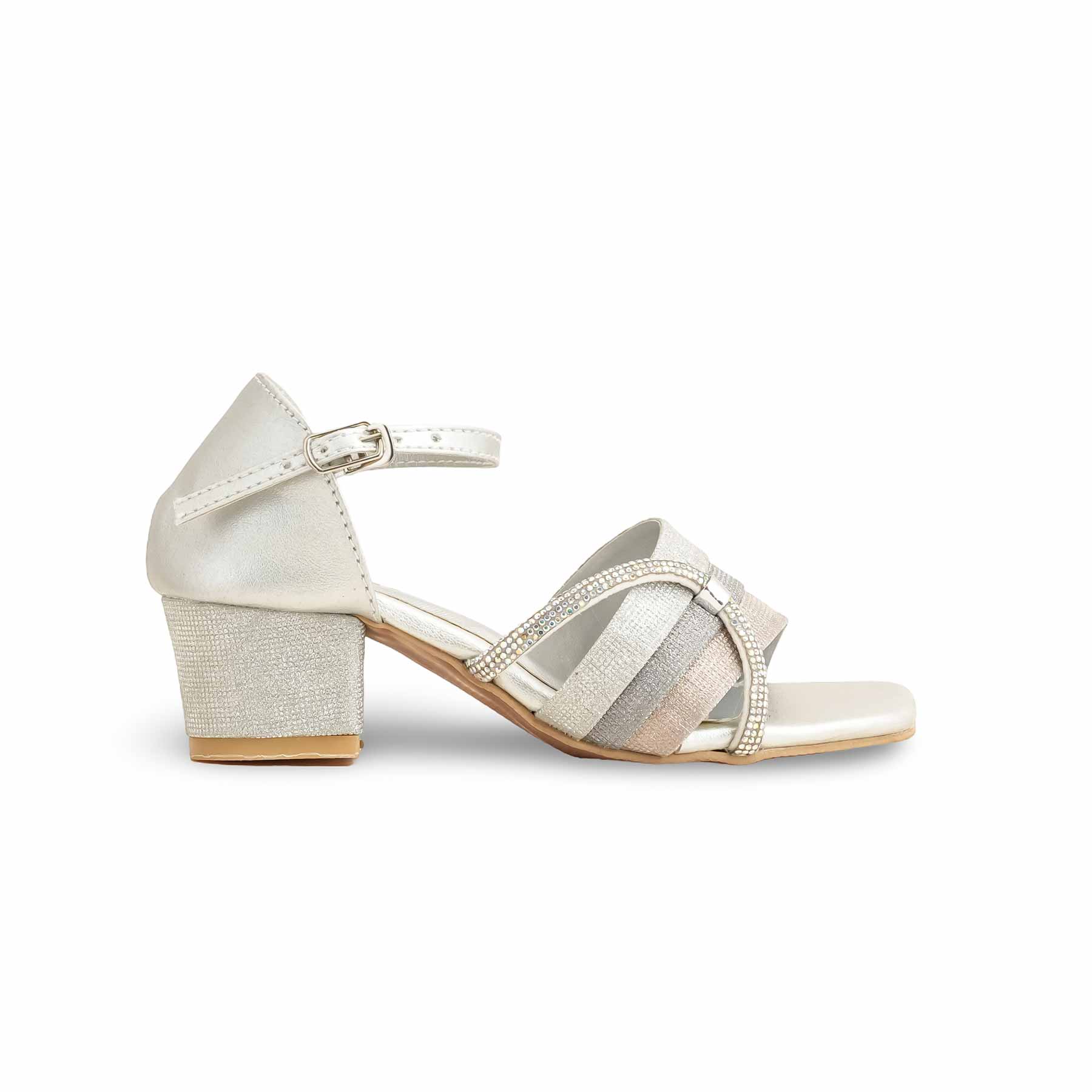 Girls Silver Fancy Sandal KD9882 - Image 2