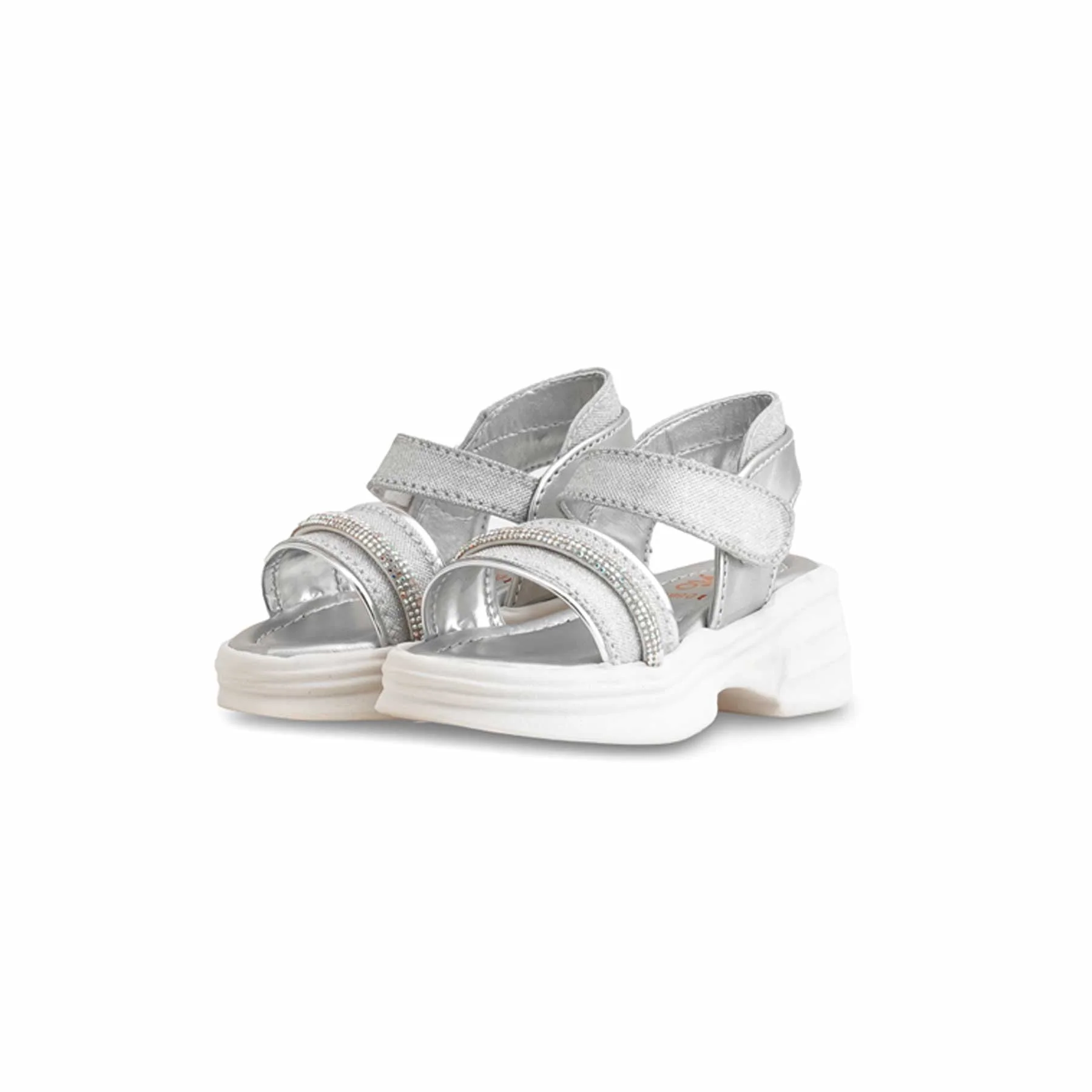 Girls Silver Fancy Sandal KD9901 - Image 3
