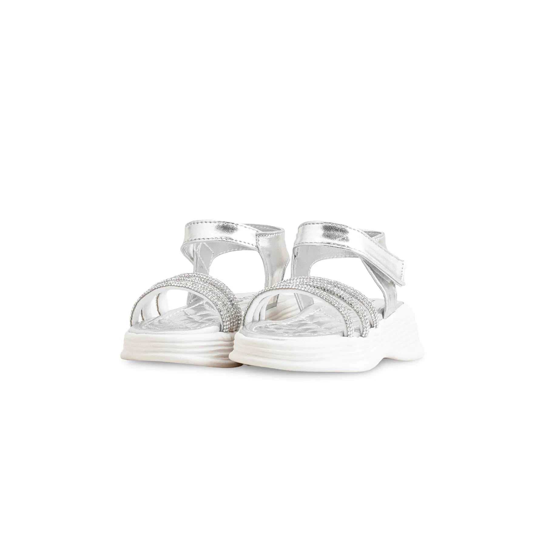 Girls Silver Fancy Sandal KD9919 - Image 3
