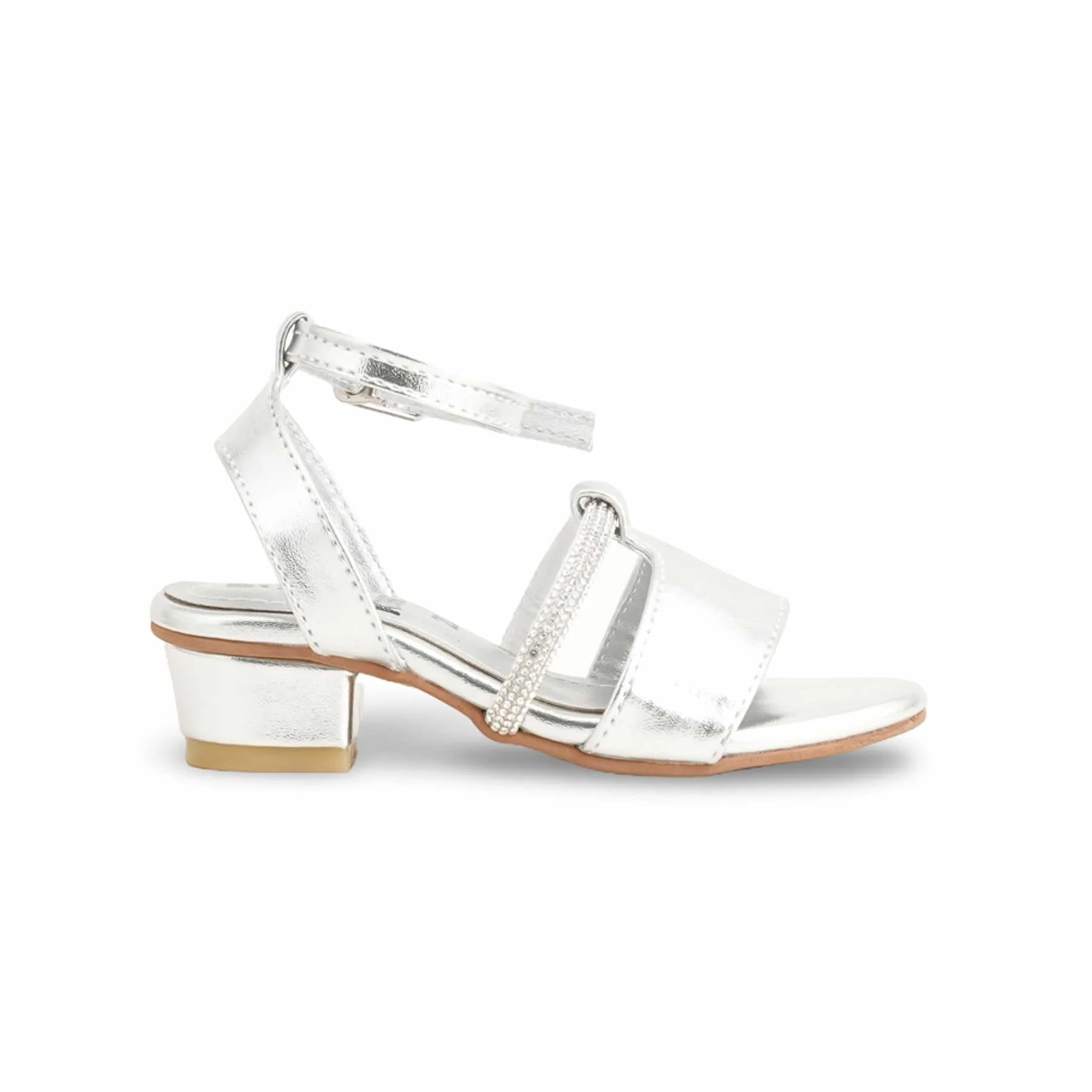 Girls Silver Fancy Sandal KD9924 - Image 2