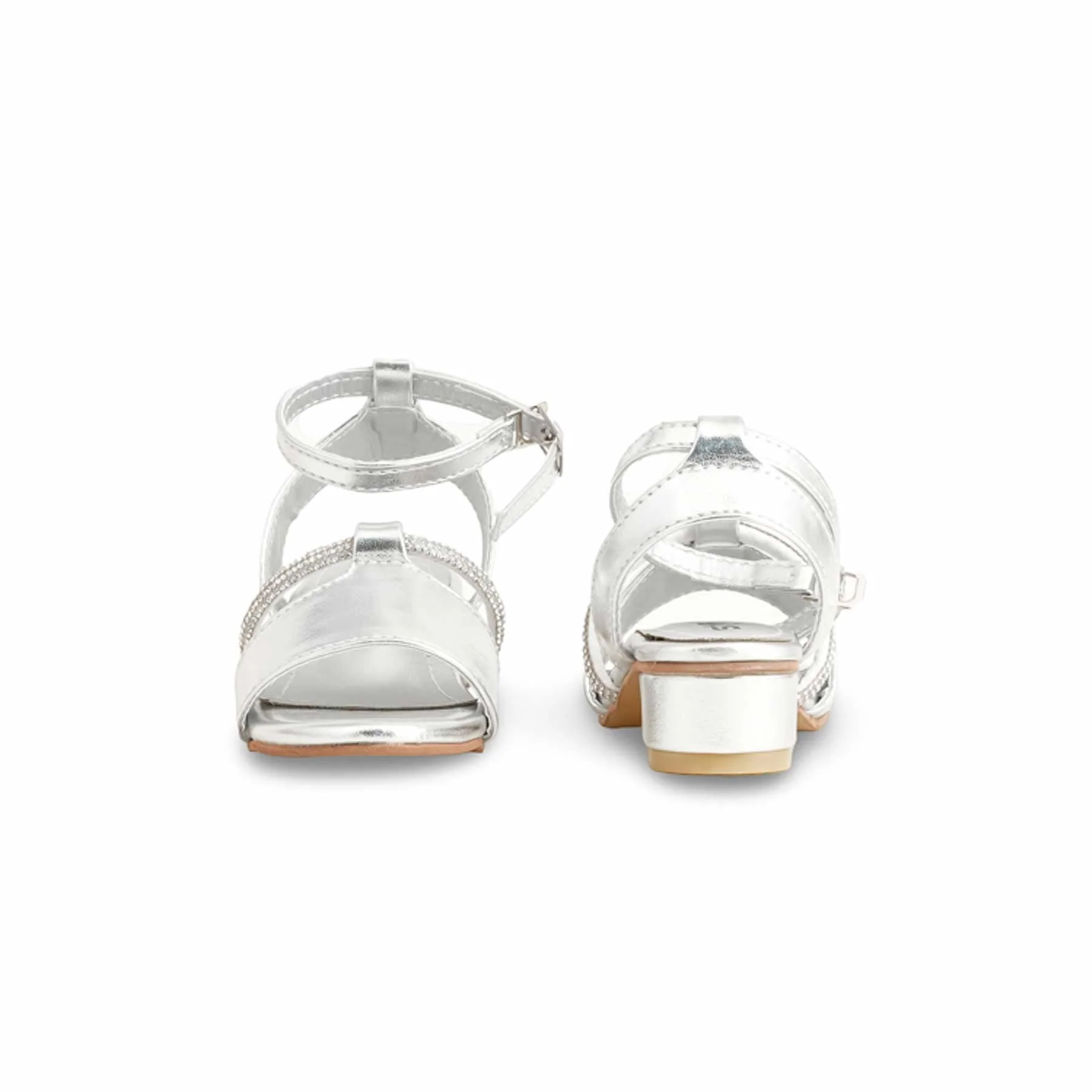 Girls Silver Fancy Sandal KD9924 - Image 4
